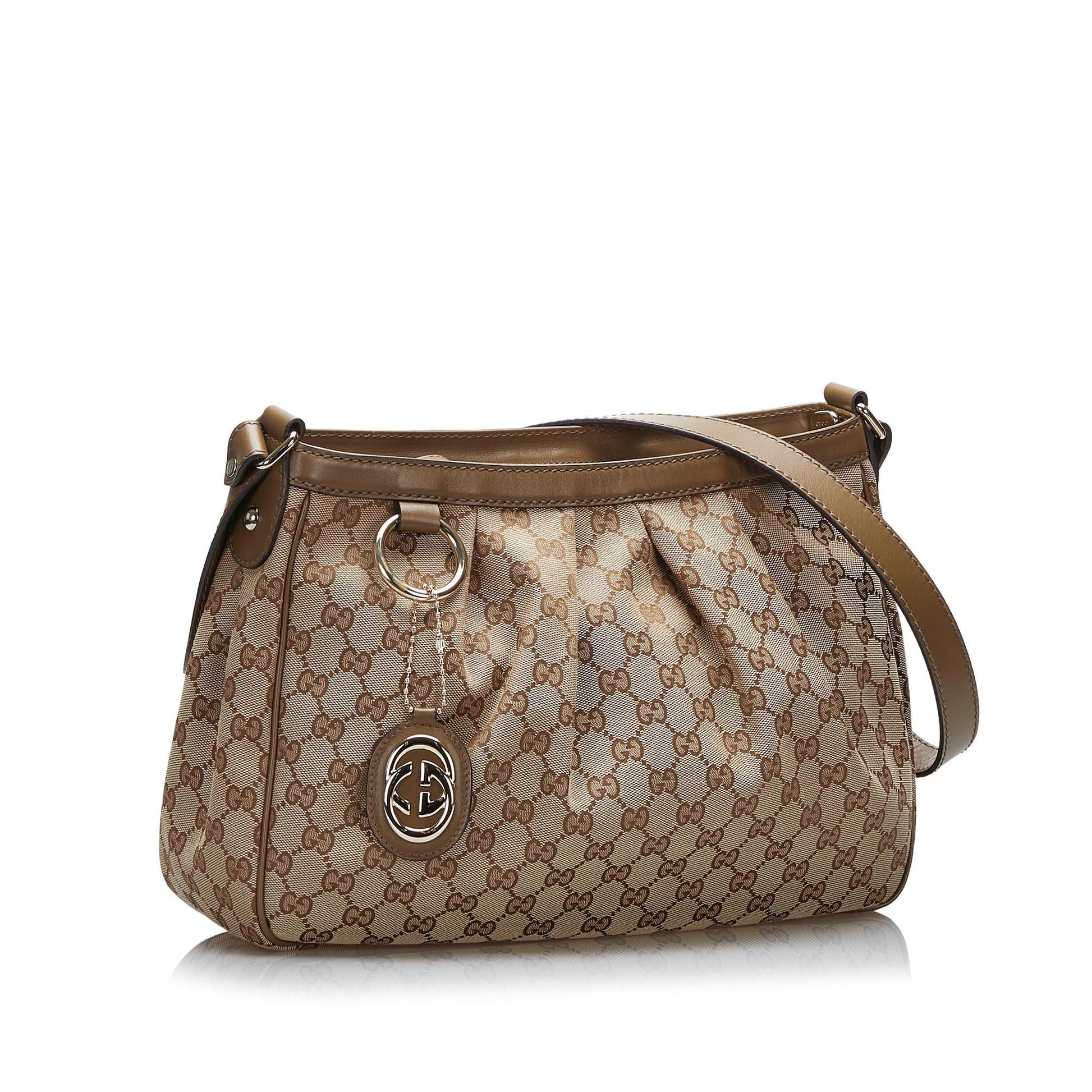 Gucci GG Sukey SHG-hjOHd7 Canvas Brown Crossbody Bag