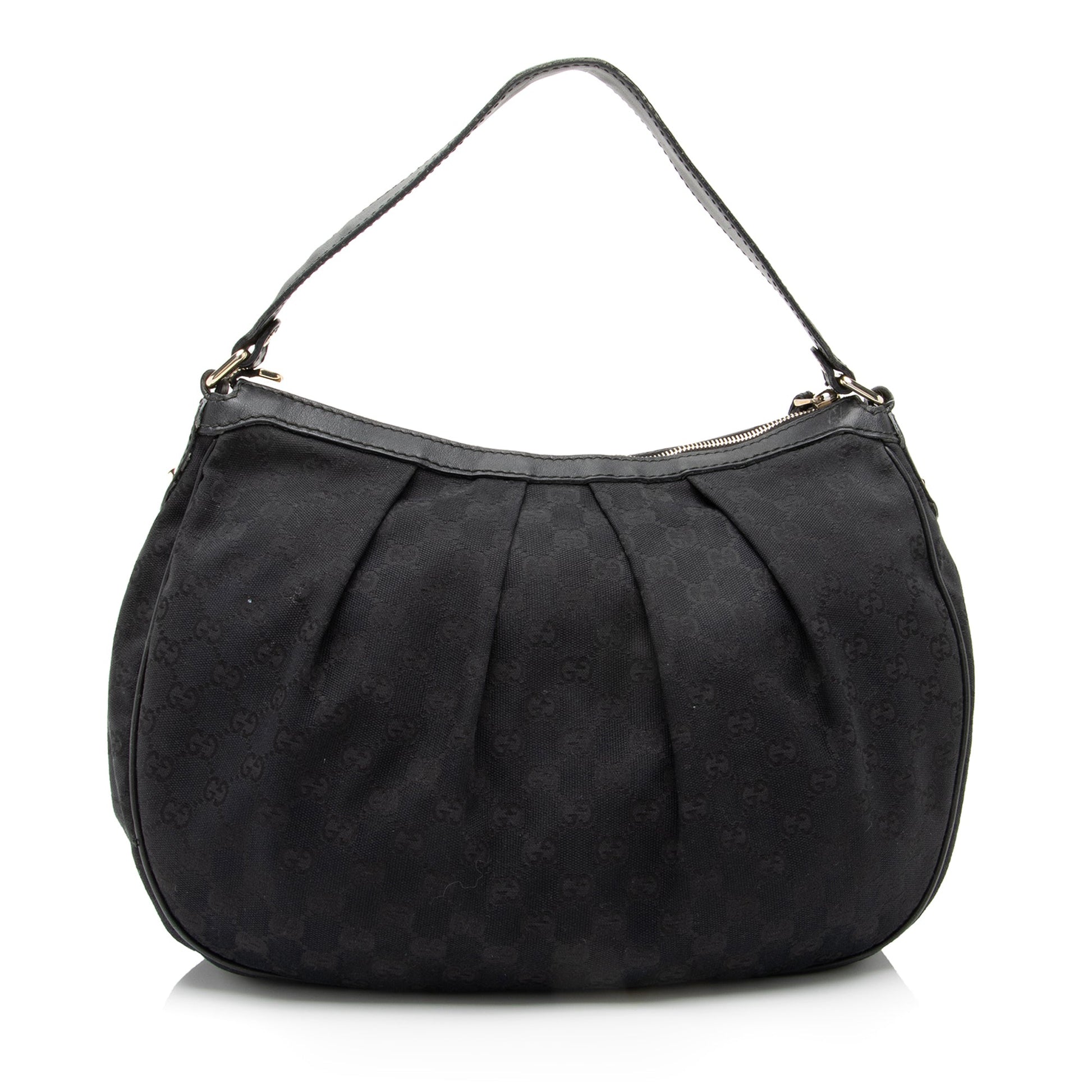 Gucci GG Sukey SHF Leather Canvas Black Shoulder Bag