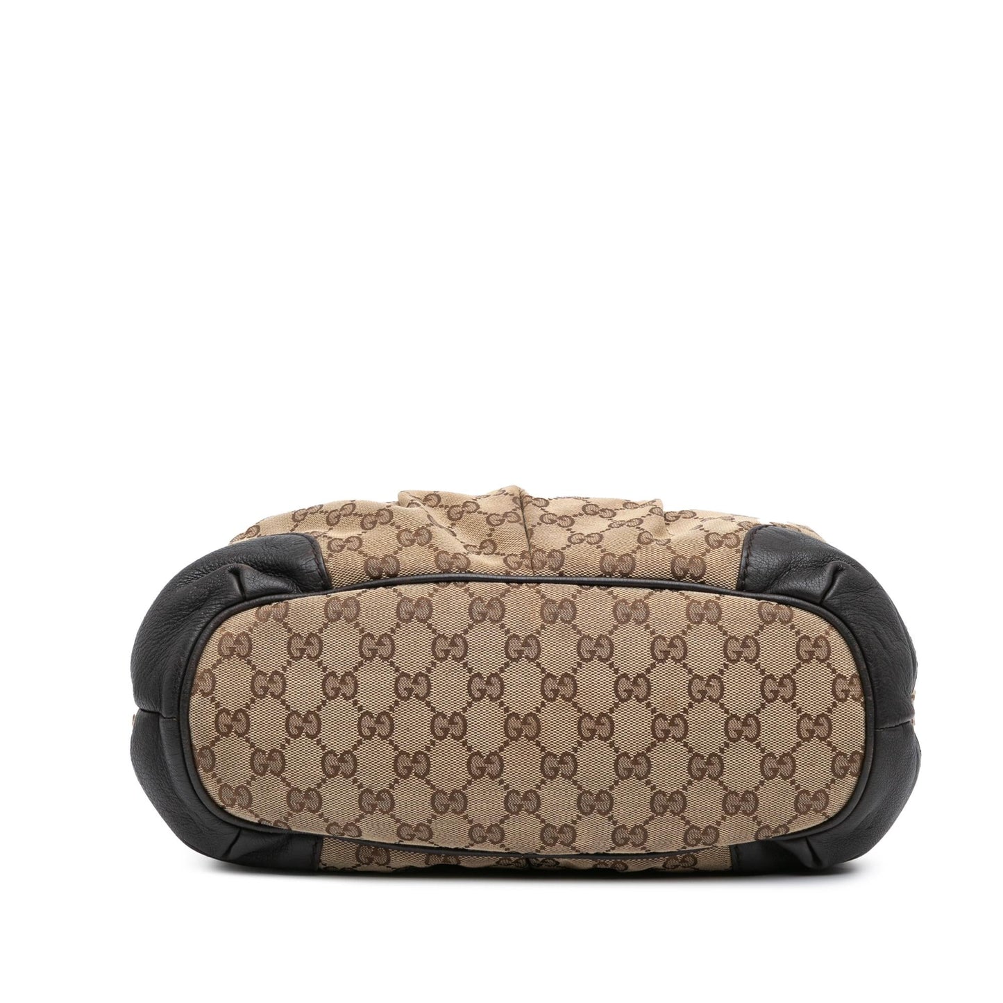 Gucci GG Sukey Canvas Calf Brown Satchel Bag Sukey Satchel