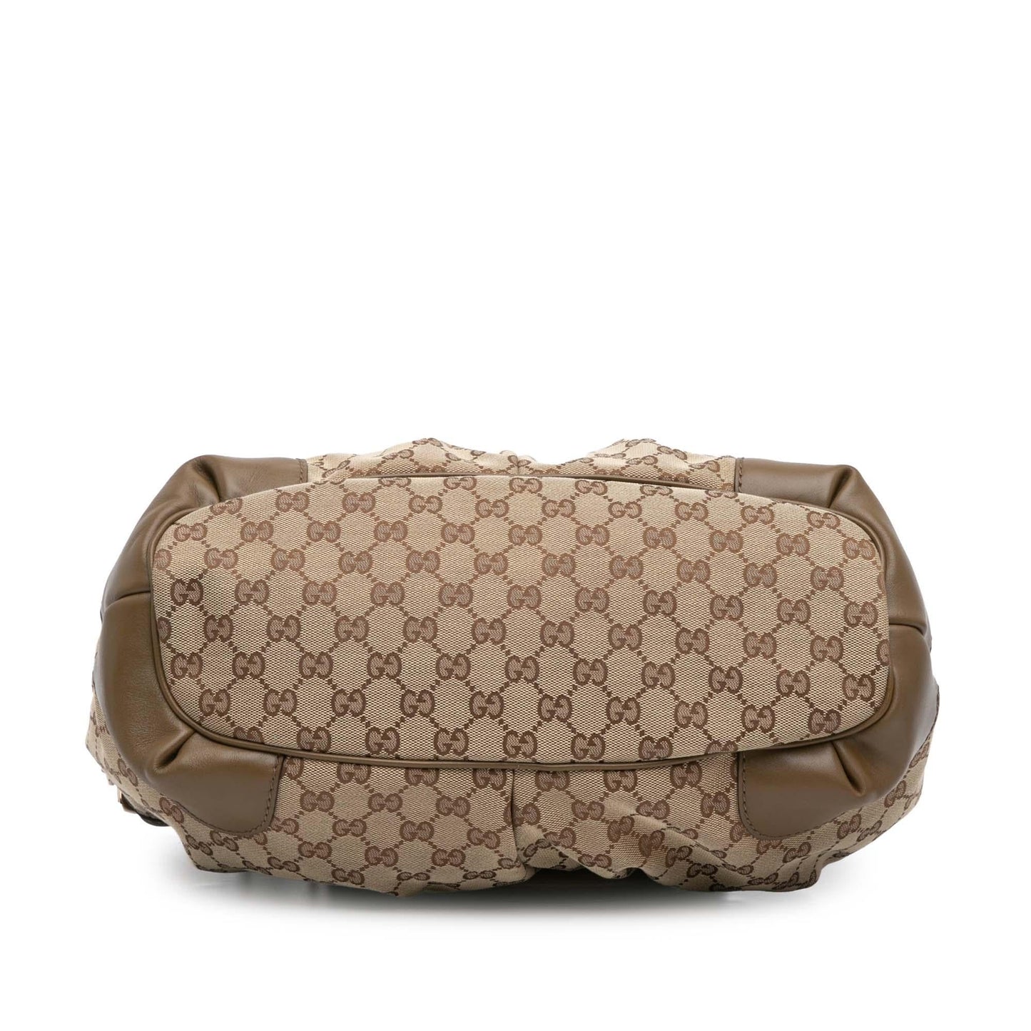 Gucci GG Sukey Canvas Calf Brown Satchel Bag Satchel 1