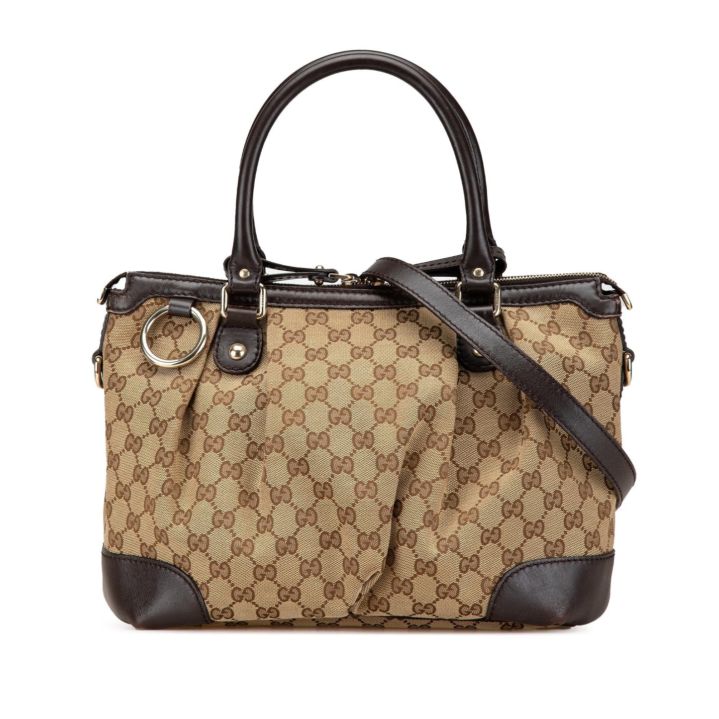 Gucci GG Sukey Canvas Brown Satchel Bag Satchel 2