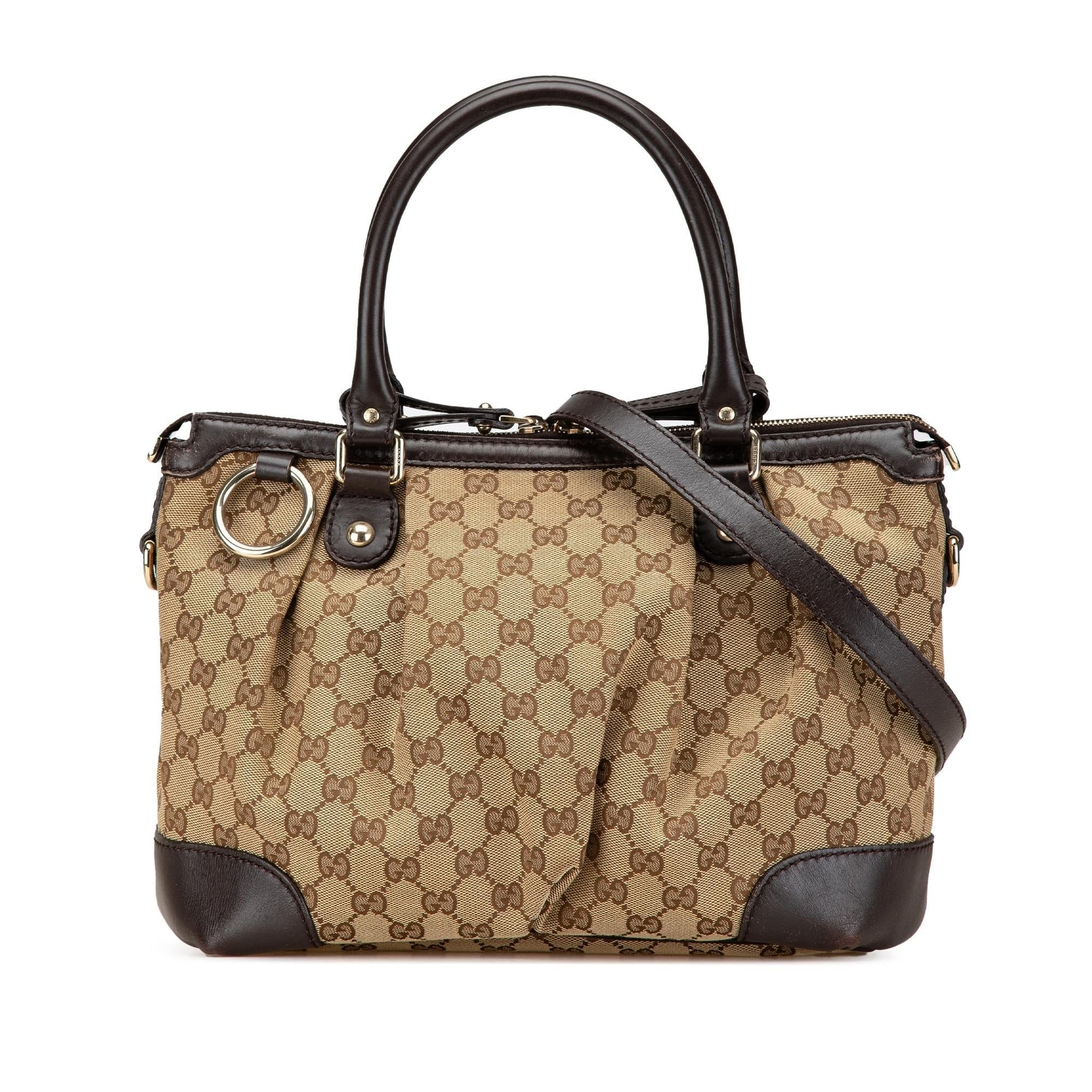 Gucci GG Sukey Canvas Brown Satchel Bag Satchel 2
