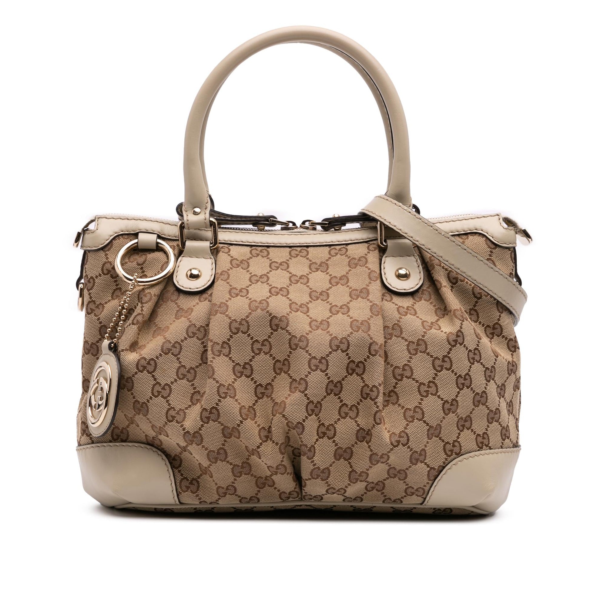 Gucci GG Sukey Canvas Brown Satchel Bag Satchel 4