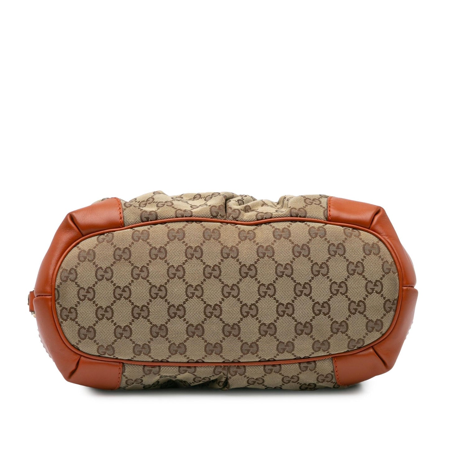 Gucci GG Sukey Canvas Calf Brown Satchel Bag Satchel 5
