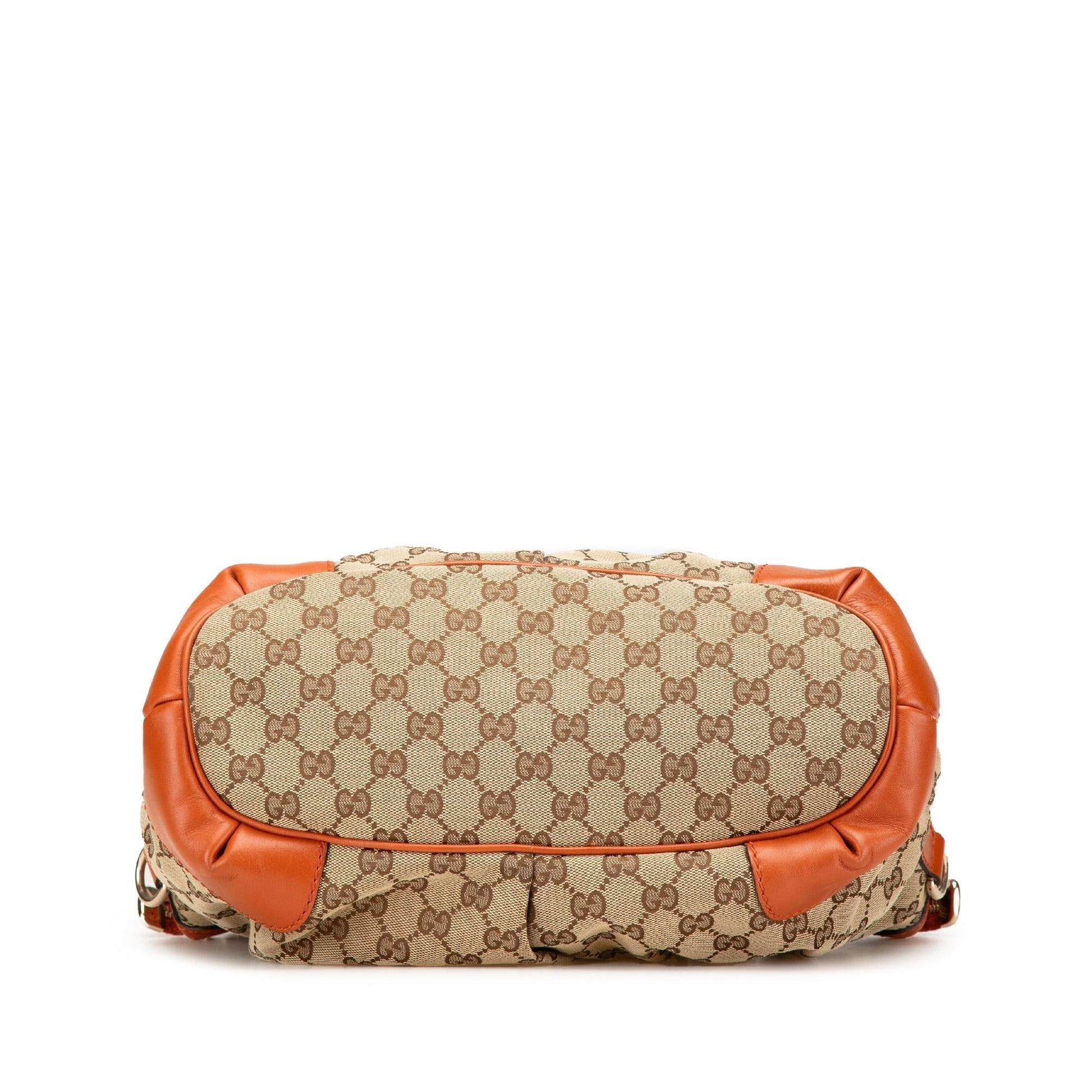 Gucci GG Sukey Canvas Brown Satchel Bag