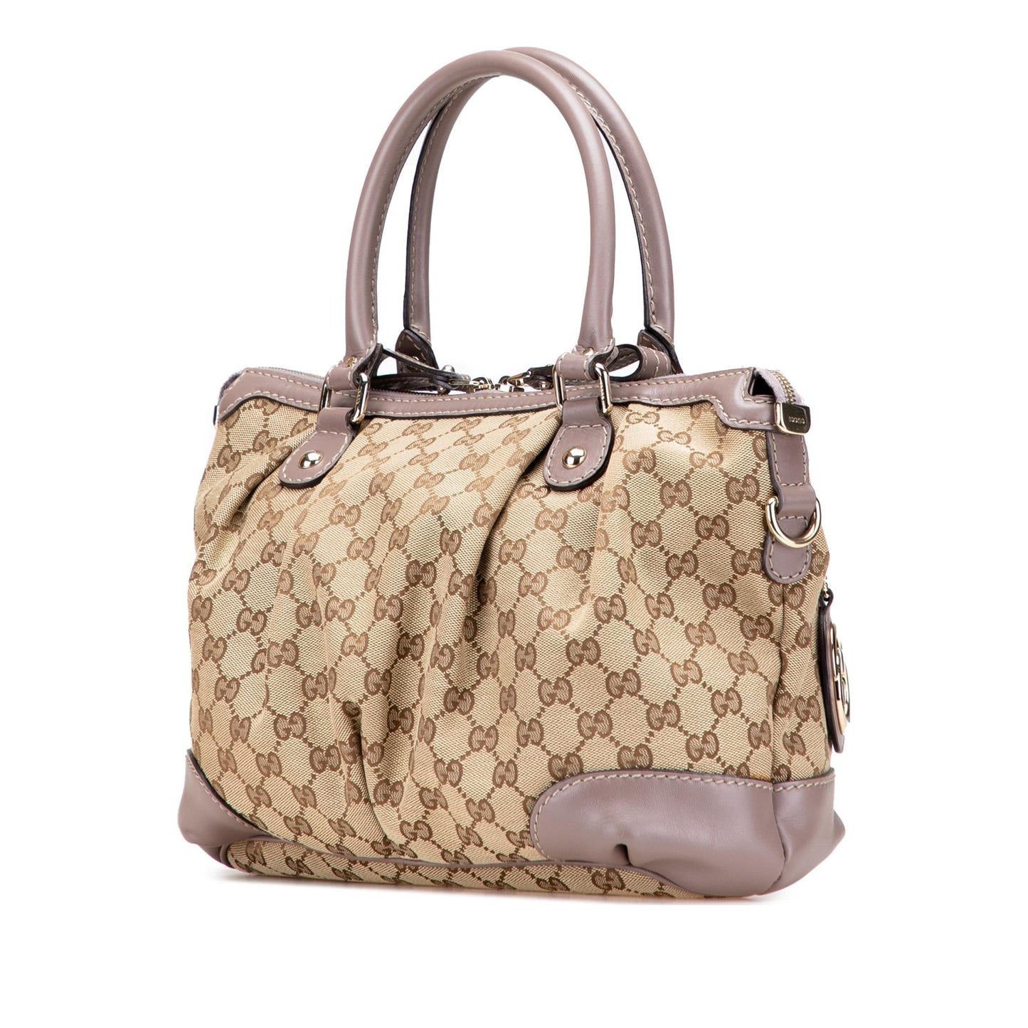 Gucci GG Sukey Canvas Travel Bag Satchel 13