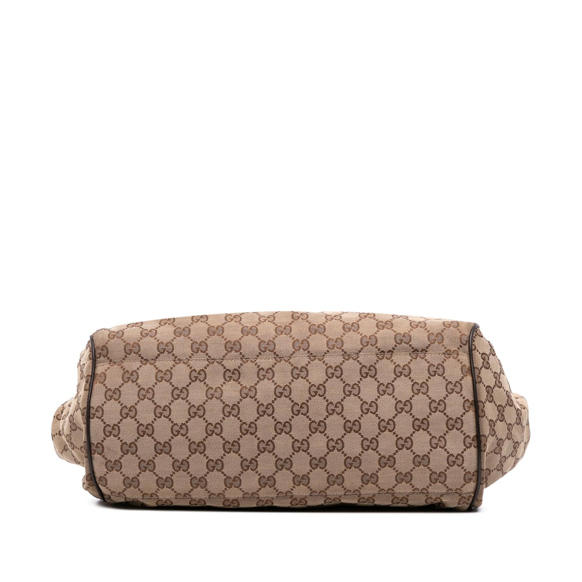 Gucci GG Sukey Canvas Travel Bag Satchel 16