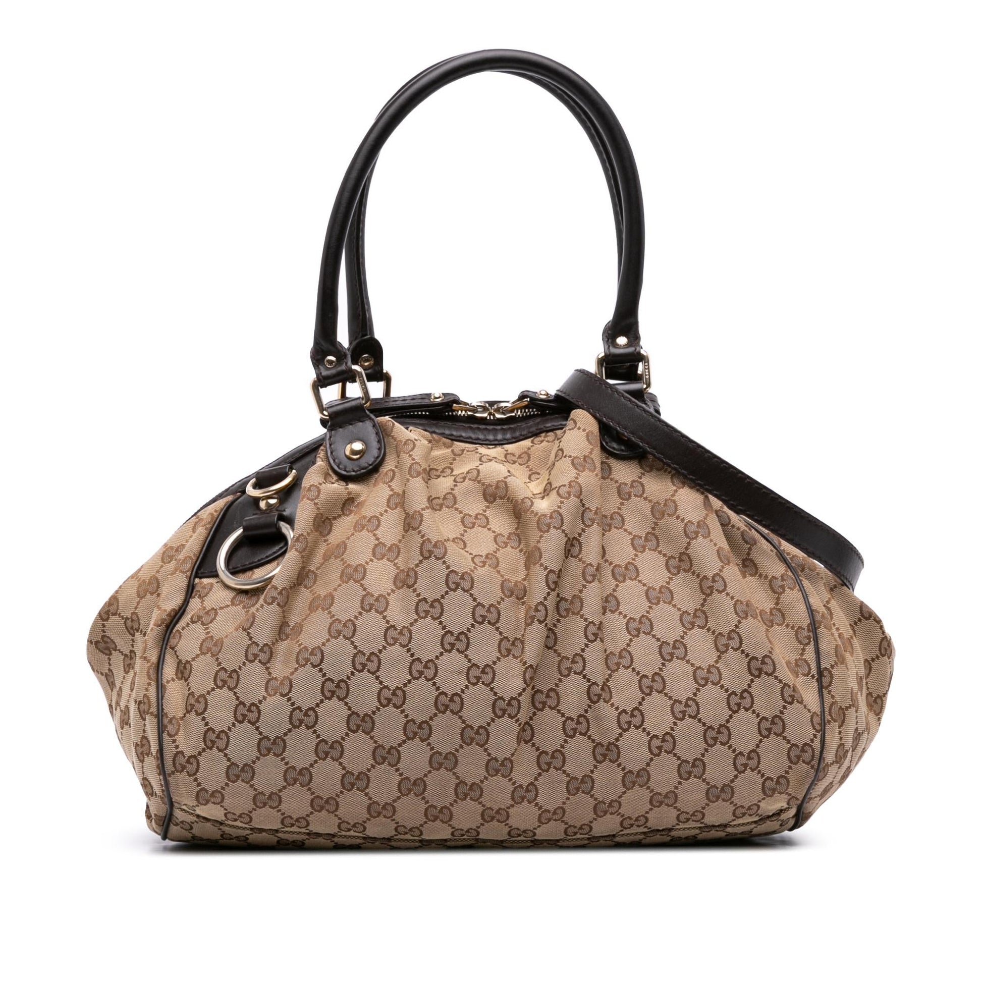 Gucci GG Sukey Canvas Travel Bag Satchel 16