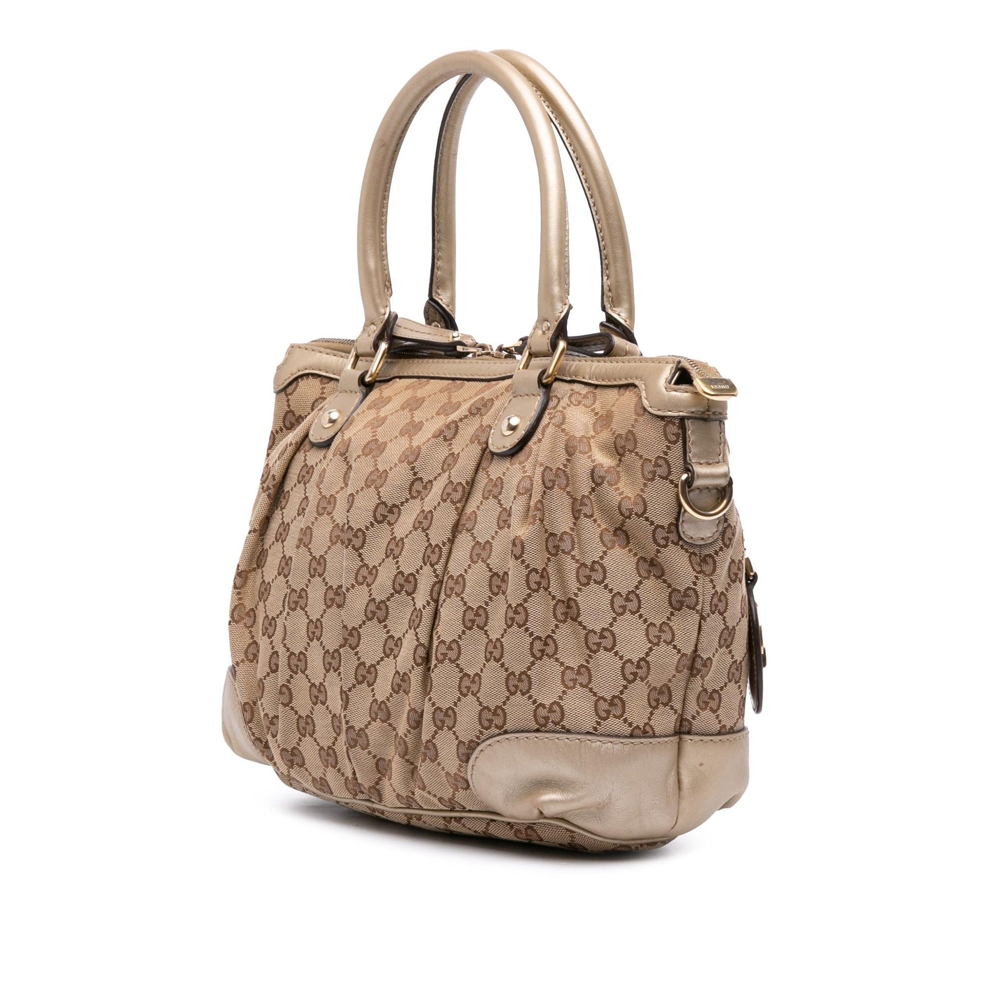 Gucci GG Sukey Canvas Travel Bag Satchel 15