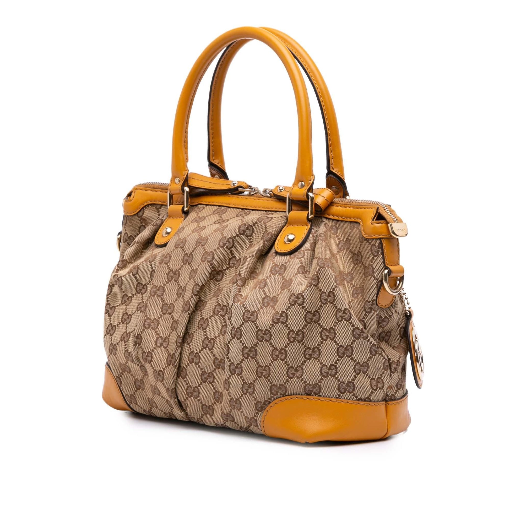 Gucci GG Sukey Canvas Travel Bag Satchel 21