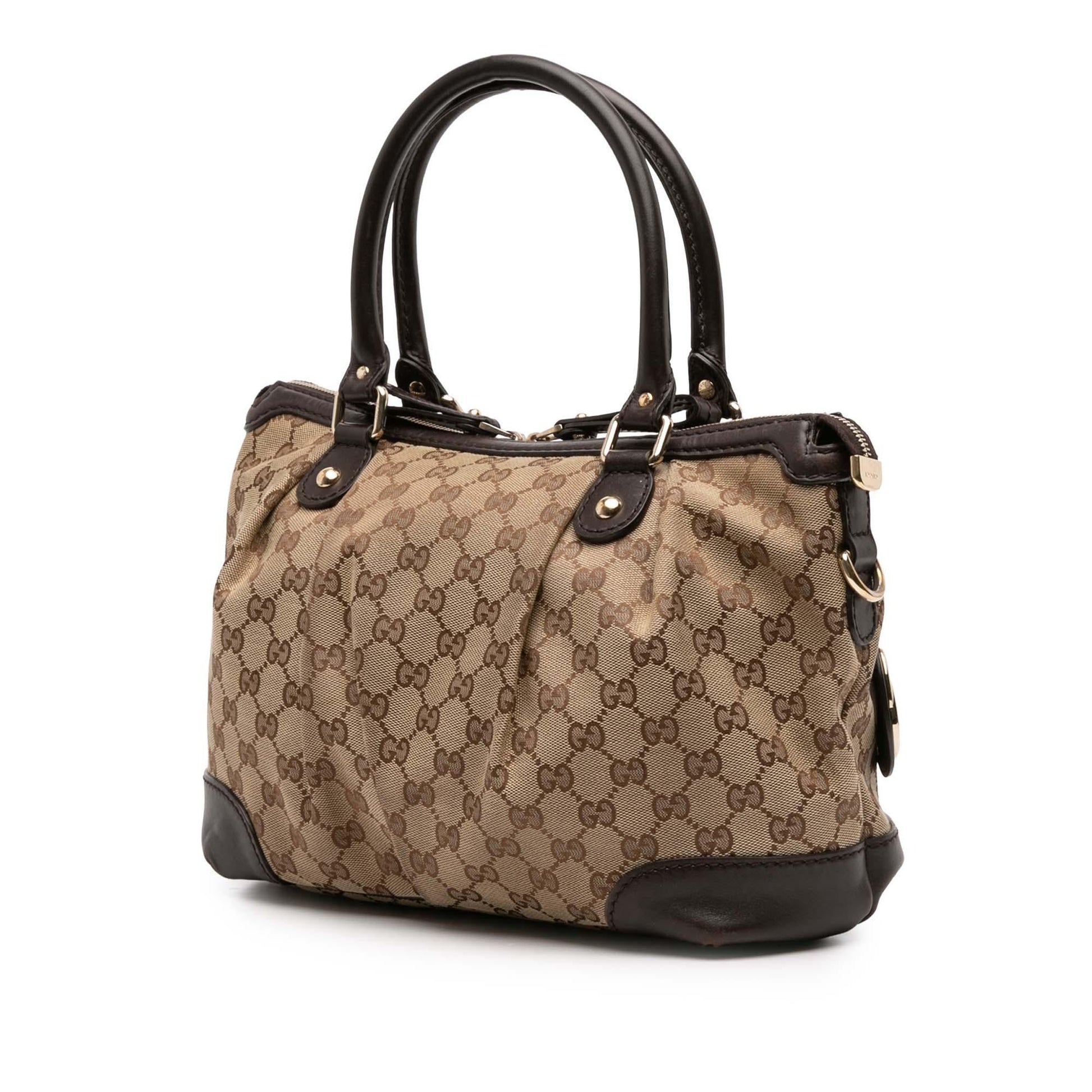 Gucci GG Sukey Canvas Travel Bag Satchel 22