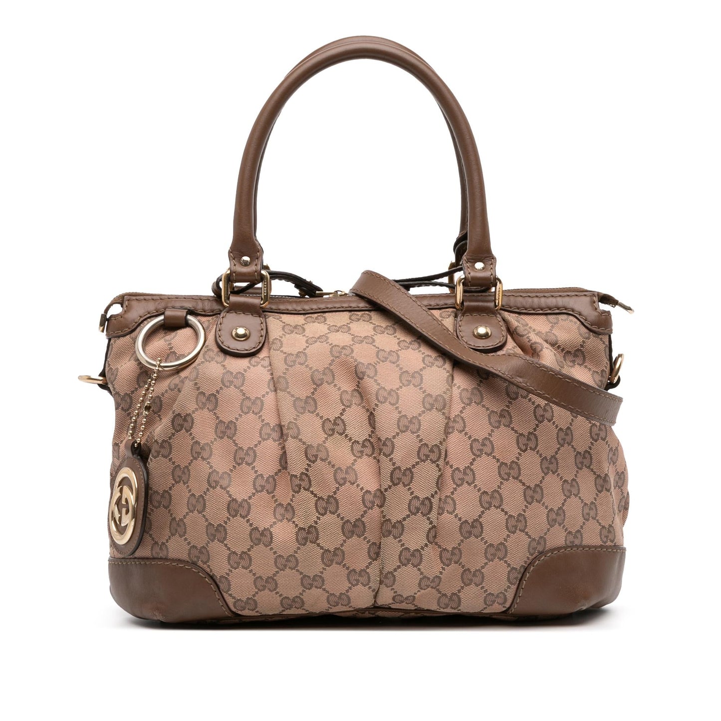 Gucci GG Sukey Canvas Travel Bag Satchel 24