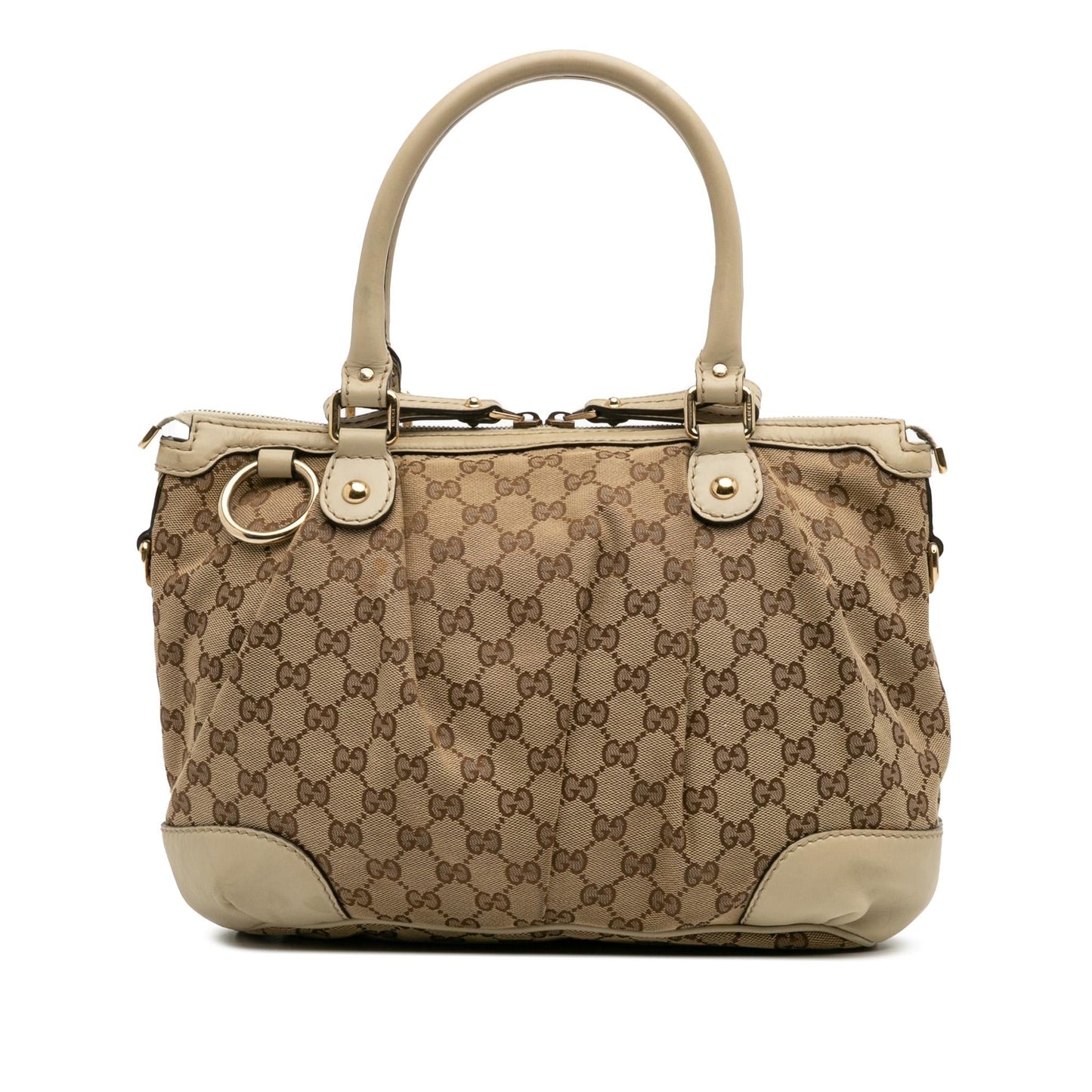 Gucci GG Sukey Canvas Travel Bag Satchel 25