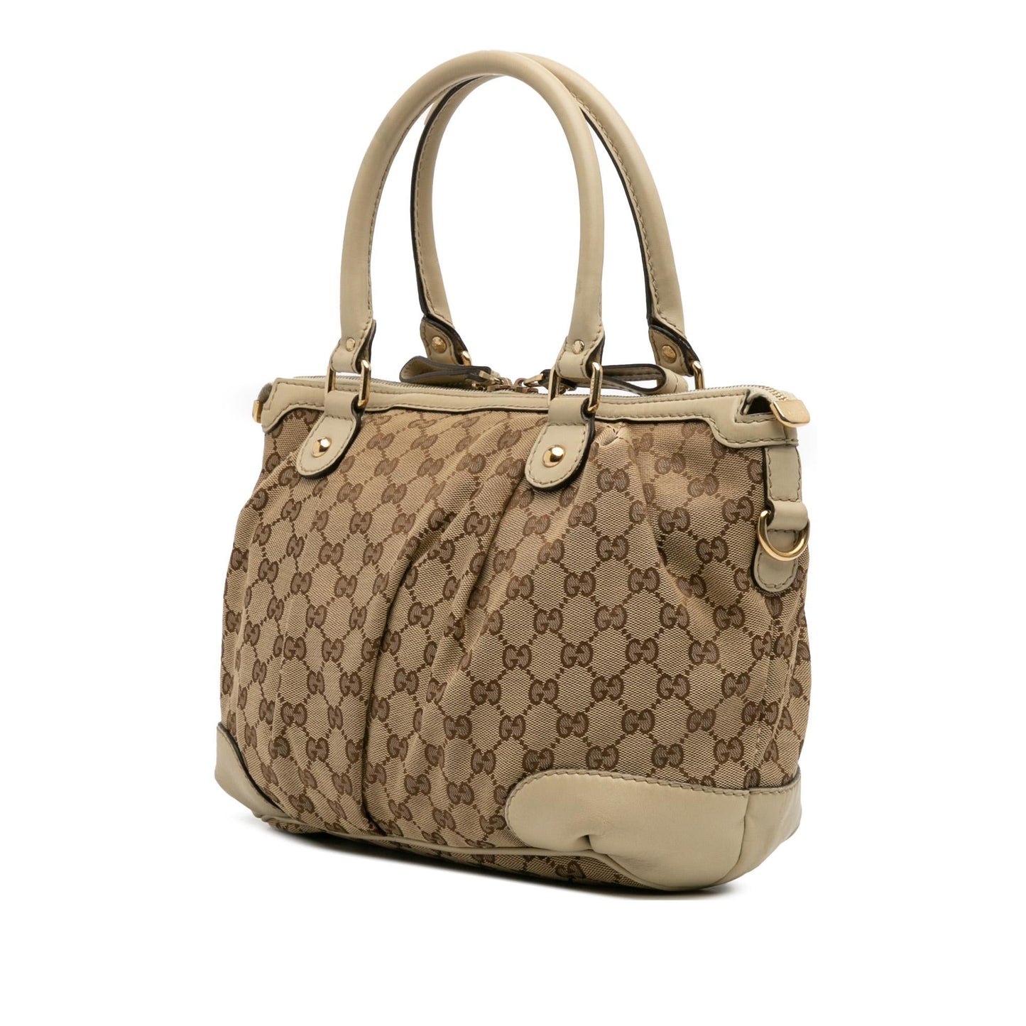 Gucci GG Sukey Canvas Travel Bag Satchel 25