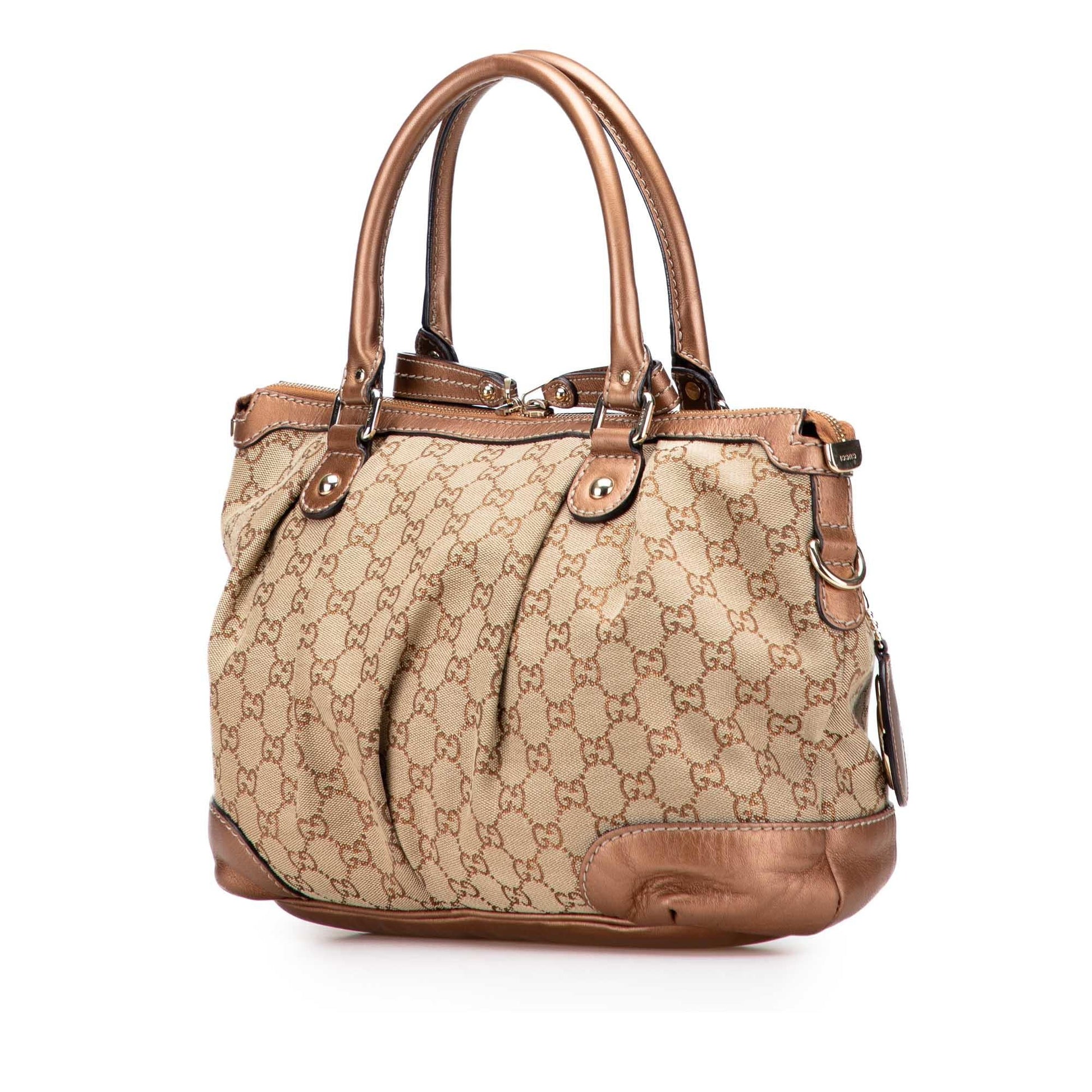 Gucci GG Sukey Canvas Travel Bag Satchel 27