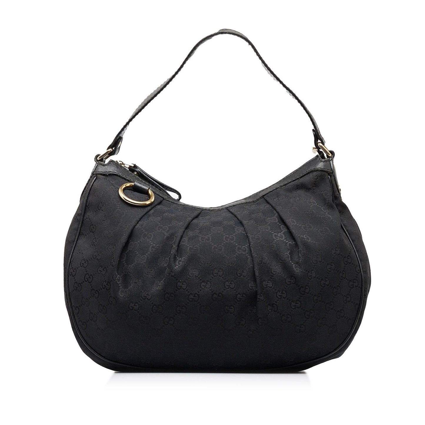 Gucci GG Sukey SHG-3r2zVk Canvas Calf Black Shoulder Bag