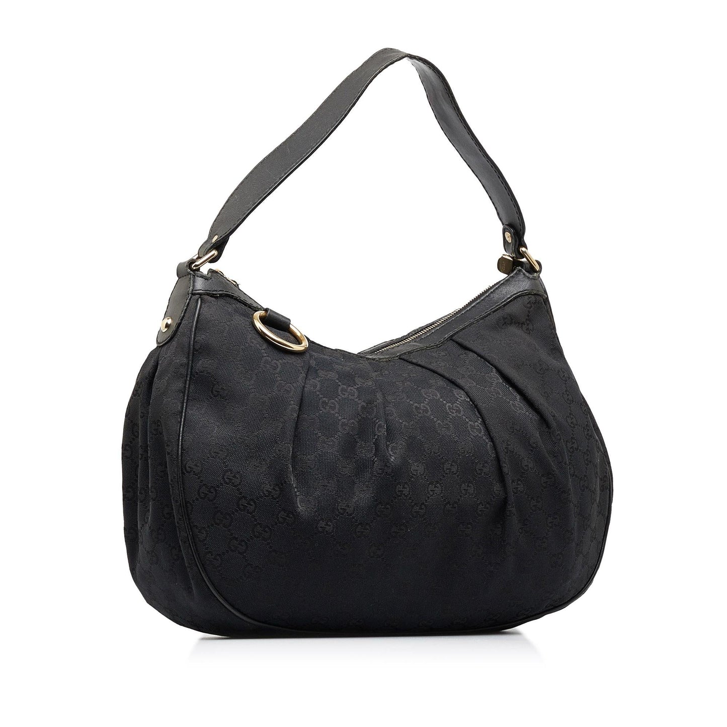 Gucci GG Sukey SHG-3r2zVk Canvas Calf Black Shoulder Bag
