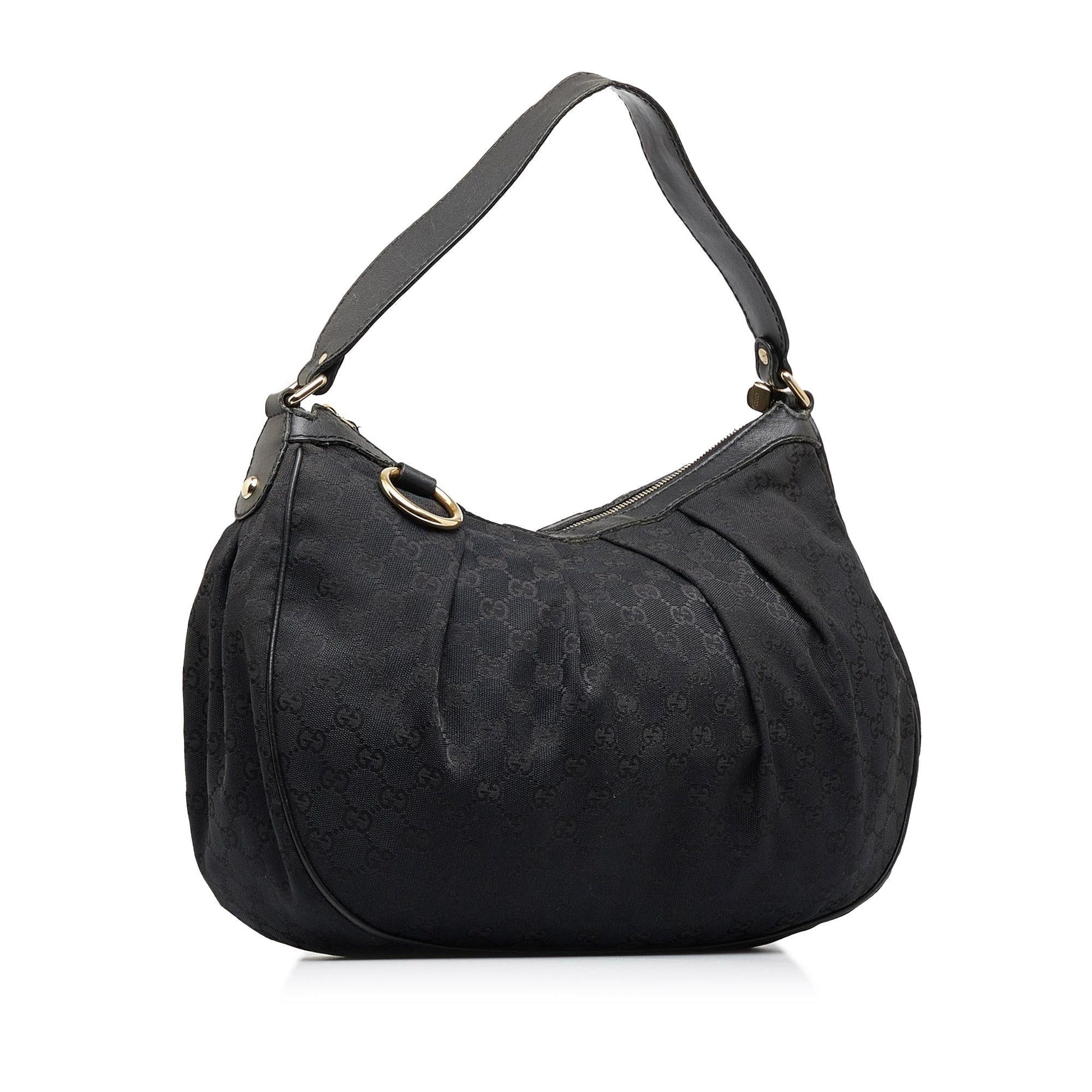 Gucci GG Sukey SHG-3r2zVk Canvas Calf Black Shoulder Bag