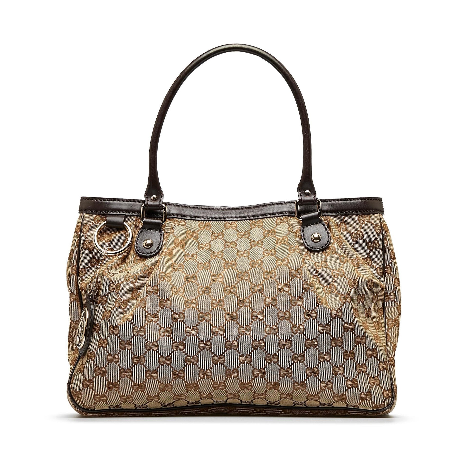 Gucci GG Sukey SHG-ifpulK Canvas Brown Tote Bag