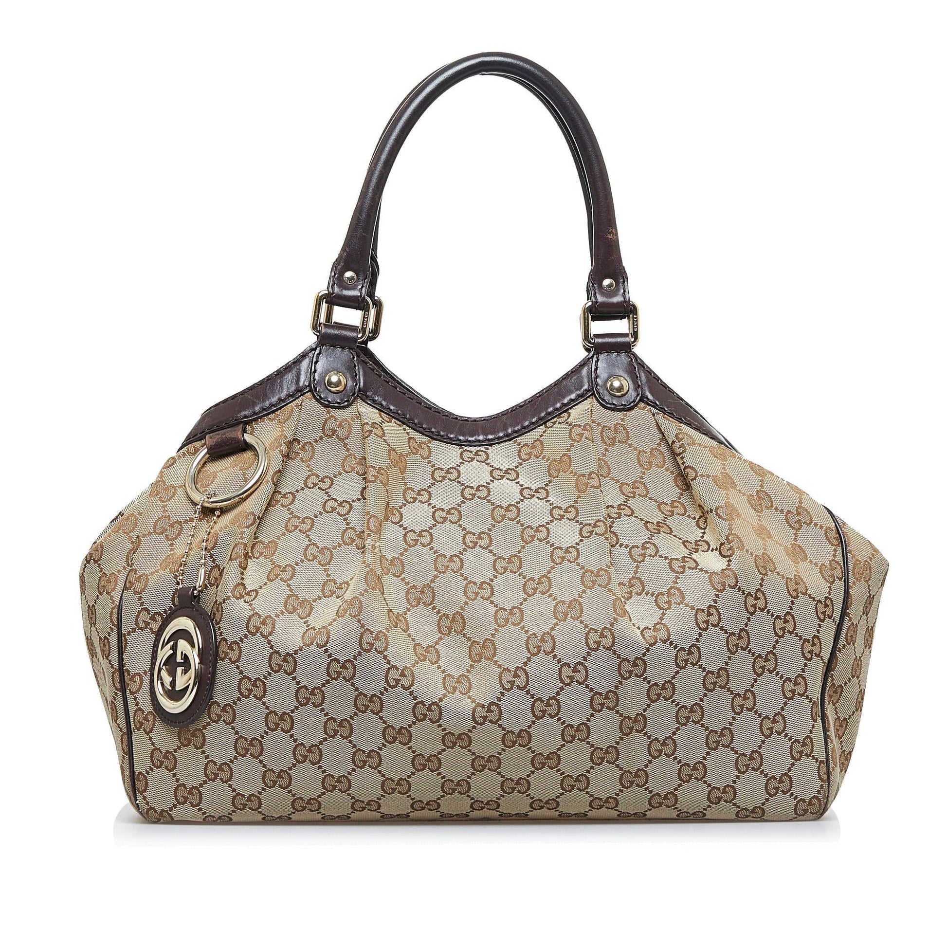 Gucci GG Sukey SHG-pqL1Sc Canvas Brown Tote Bag