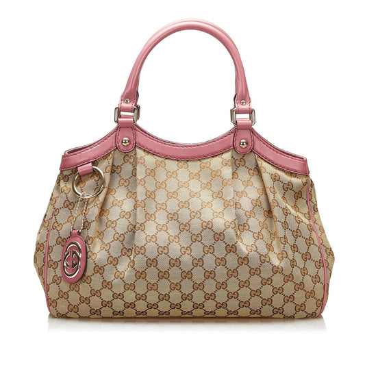 Gucci GG Sukey SHG Canvas Brown Shoulder Bag