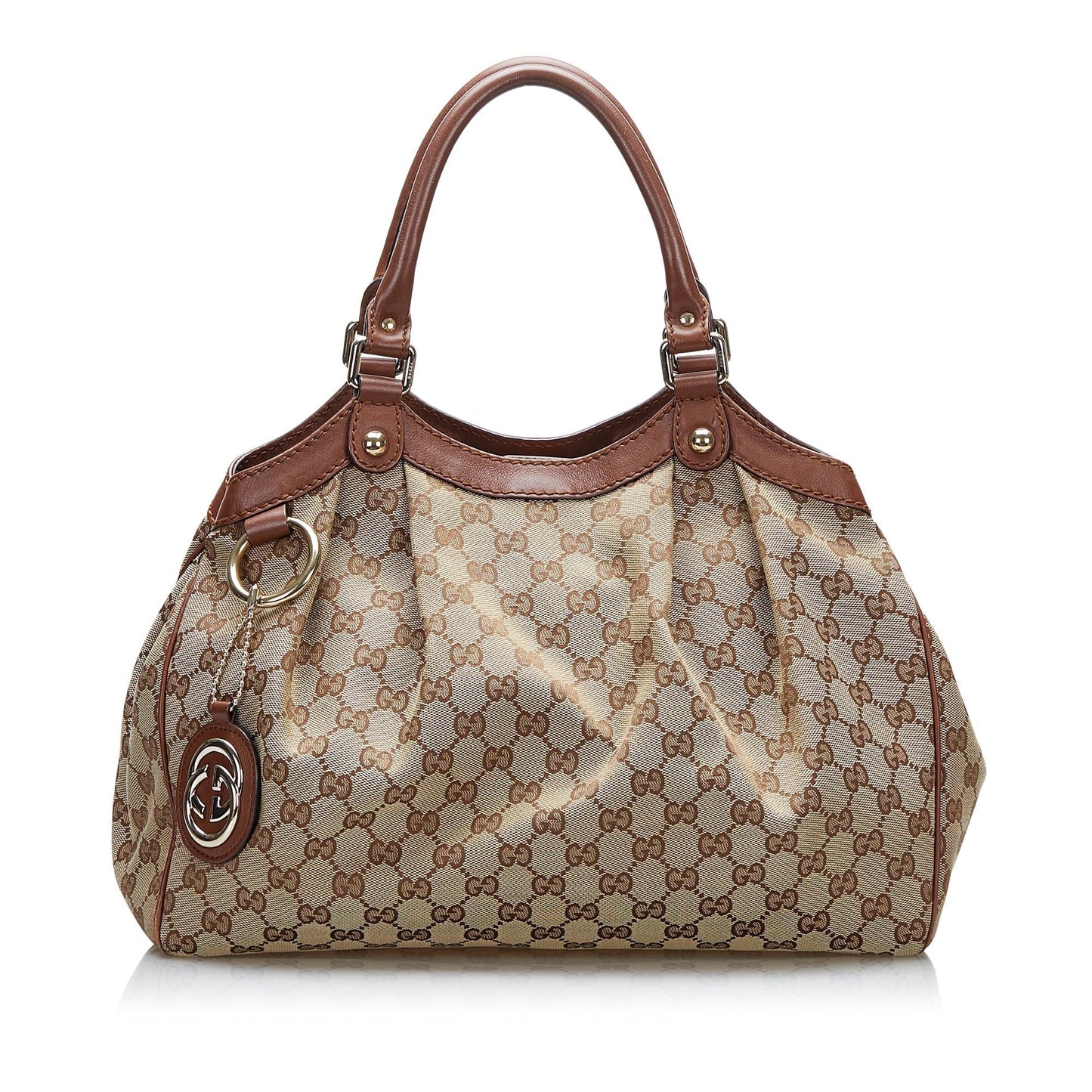 Gucci GG Sukey SHG-wPrZKd Canvas Brown Tote Bag