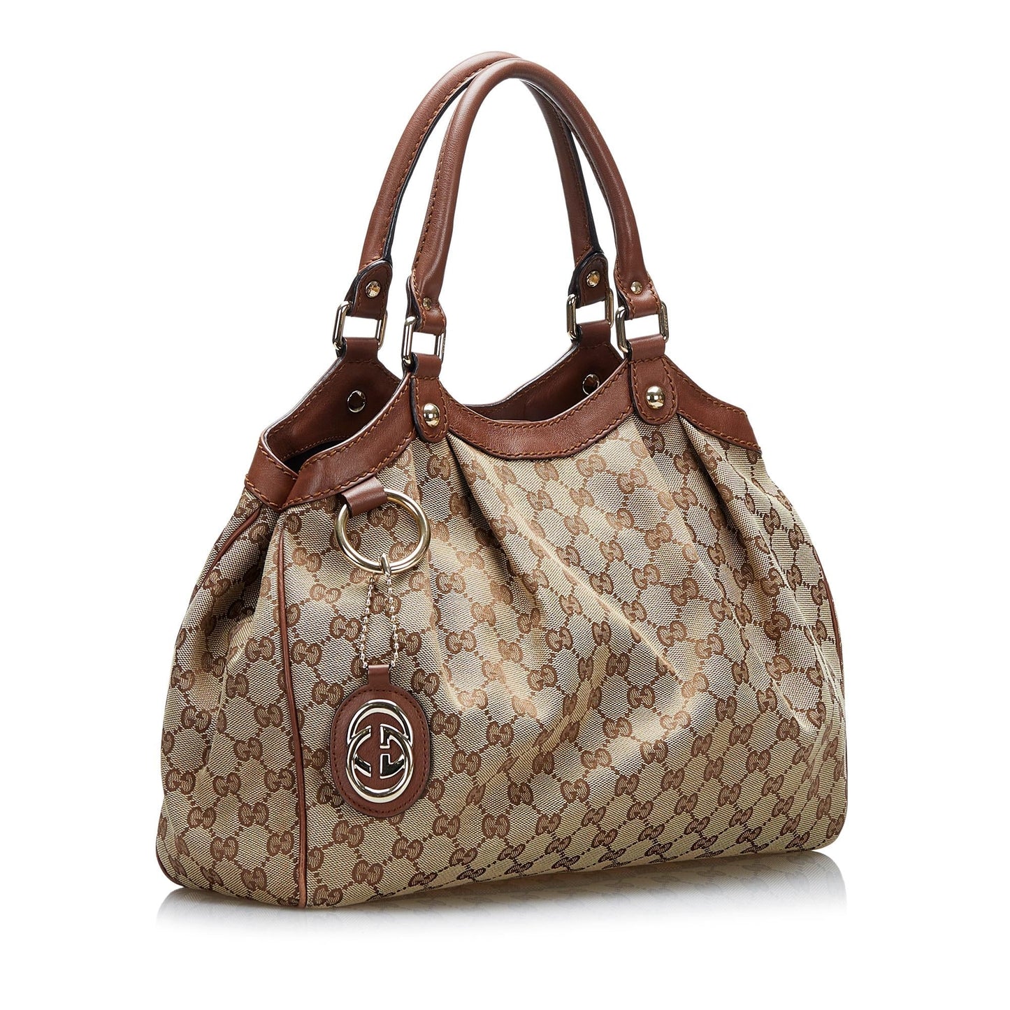 Gucci GG Sukey SHG-wPrZKd Canvas Brown Tote Bag