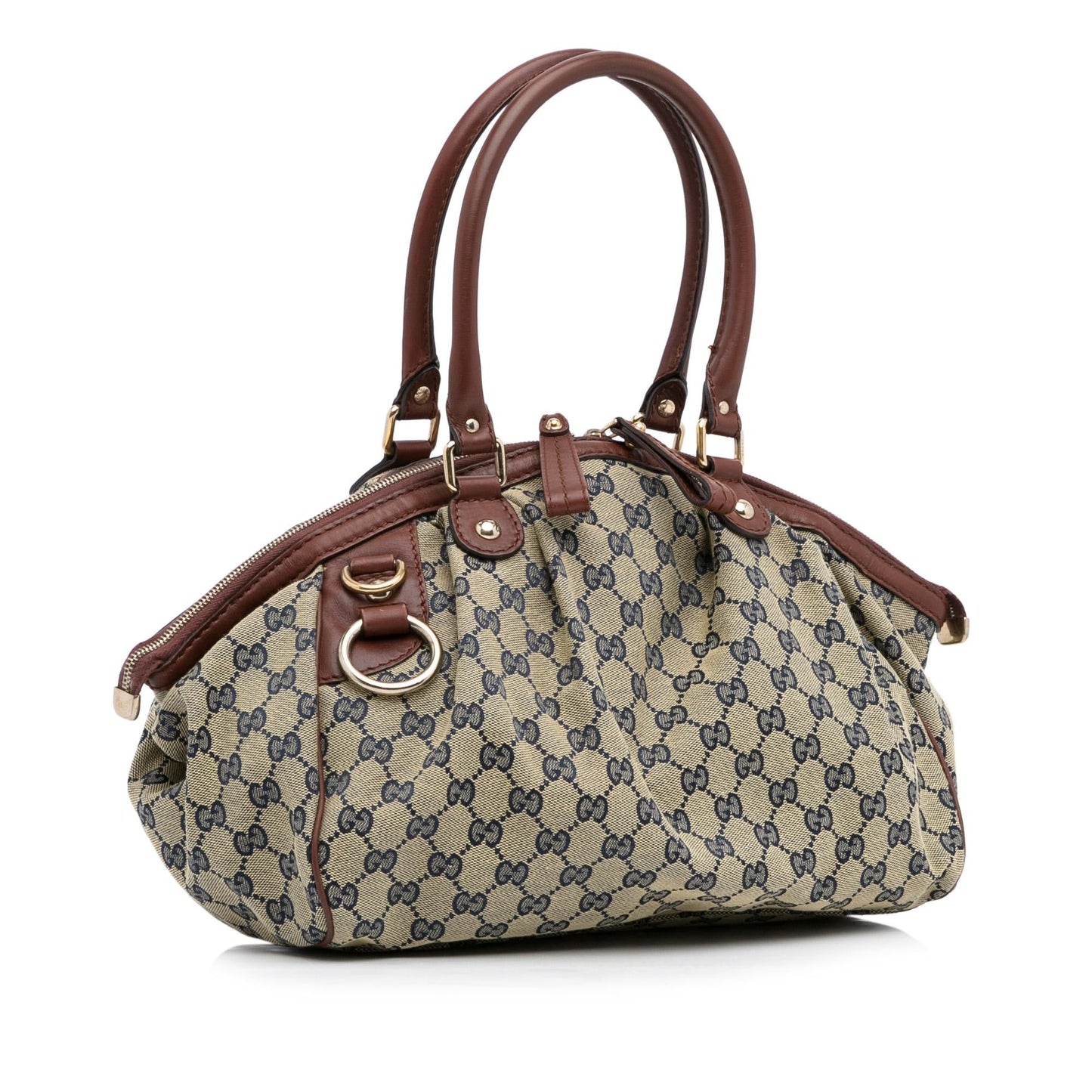 Gucci GG Sukey SHG-341MXF Canvas Brown Satchel Bag