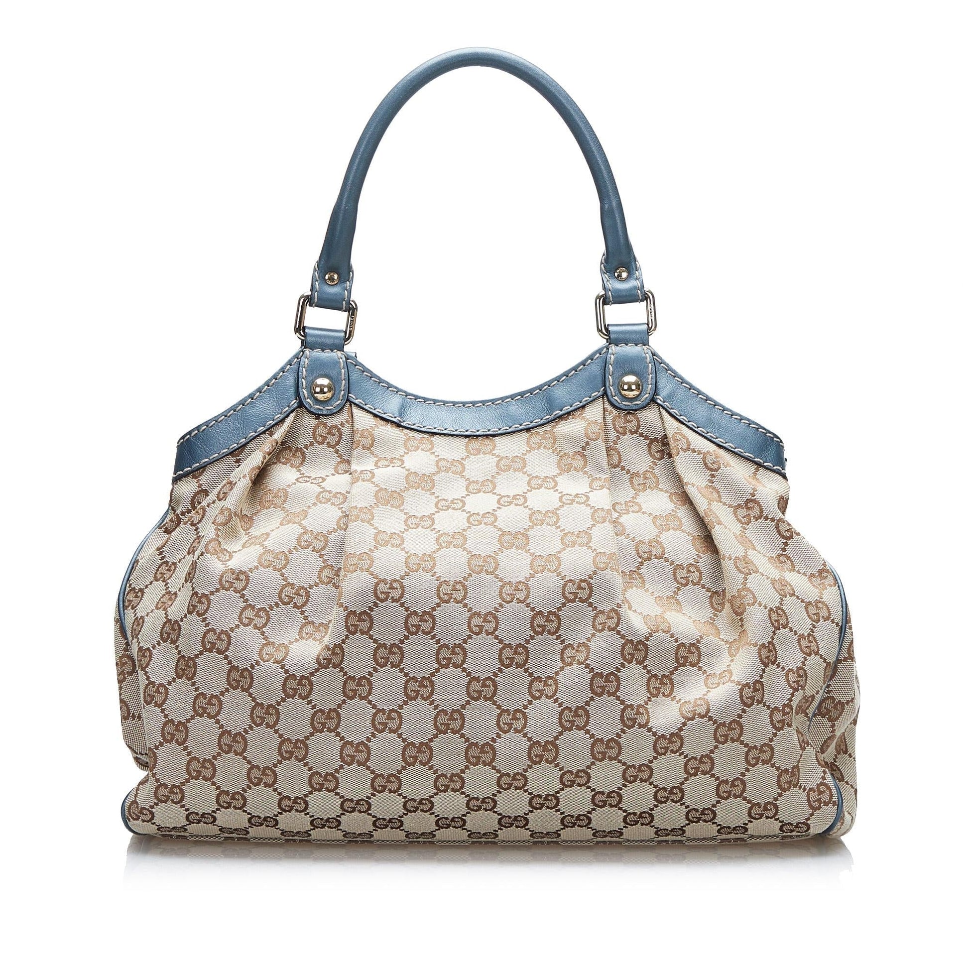Gucci GG Sukey SHG-zkLa3S Canvas Brown Satchel Bag
