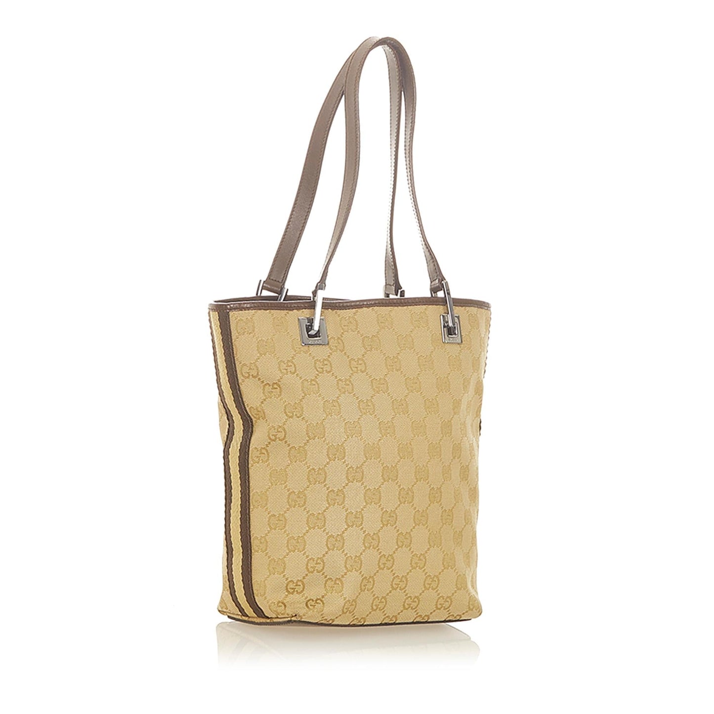 Gucci GG SHG Canvas Brown Tote Bag 26