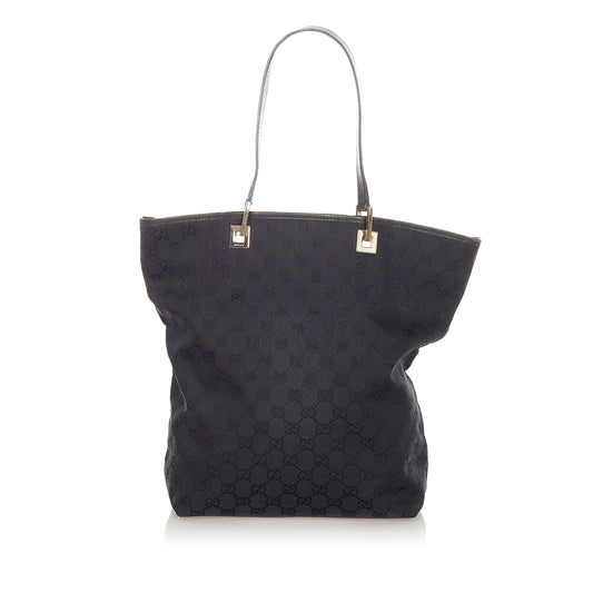 Gucci GG SHG Canvas Black Tote Bag 17