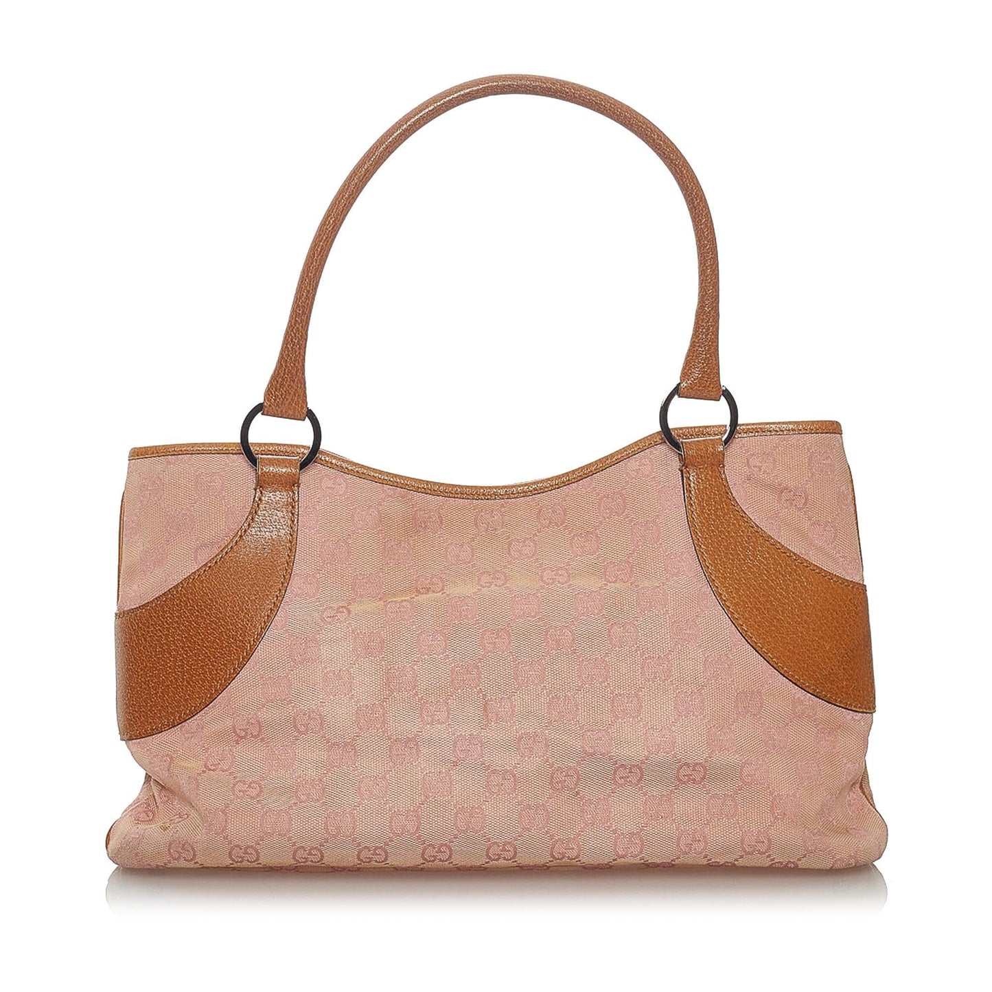 Gucci GG SHG Canvas Brown Pink Tote Bag 3