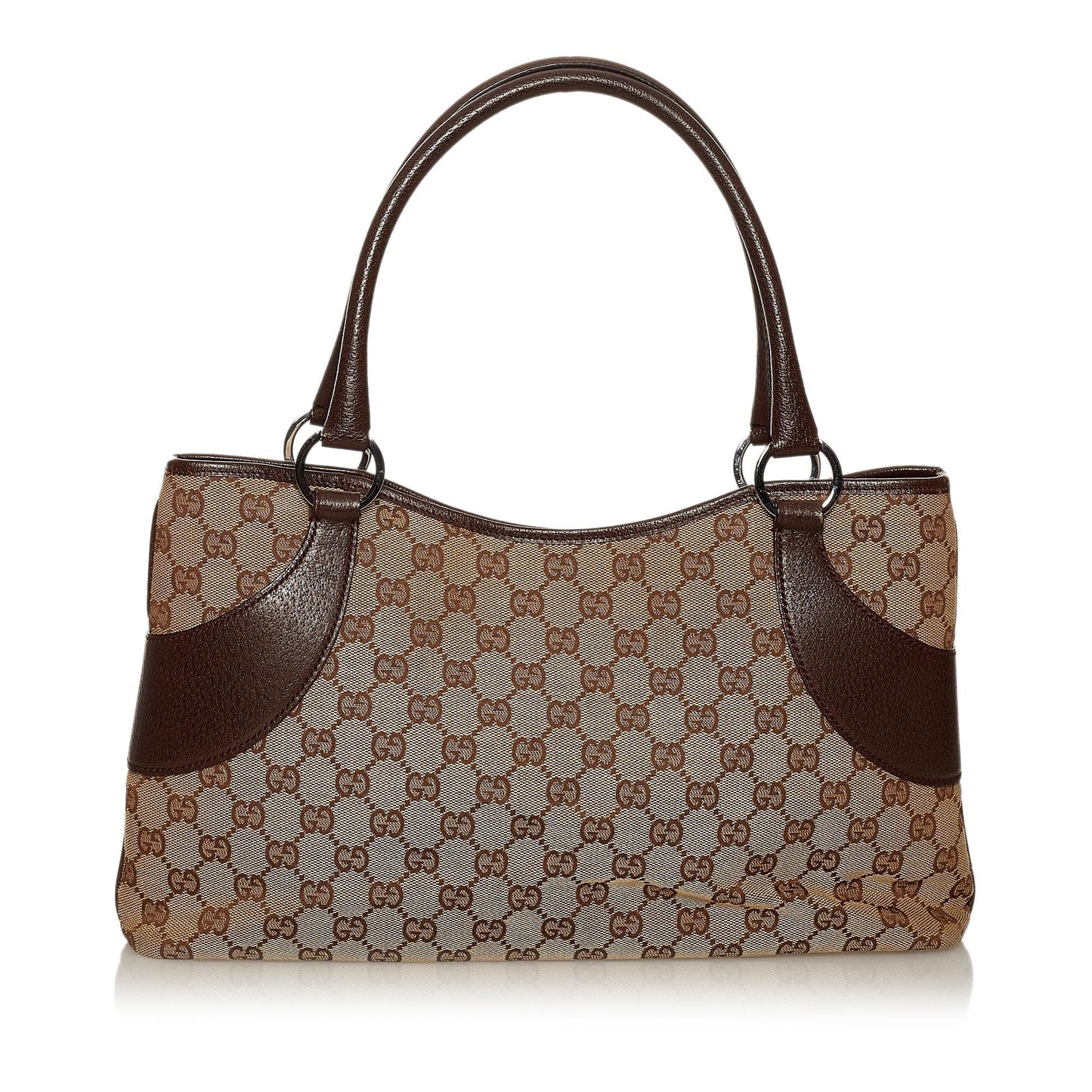Gucci GG SHG Canvas Brown Tote Bag 25
