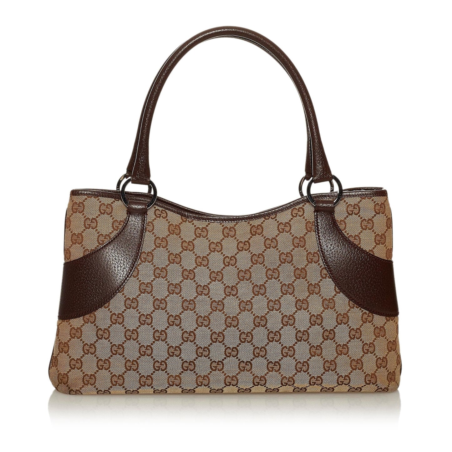 Gucci GG SHG Canvas Brown Tote Bag 25