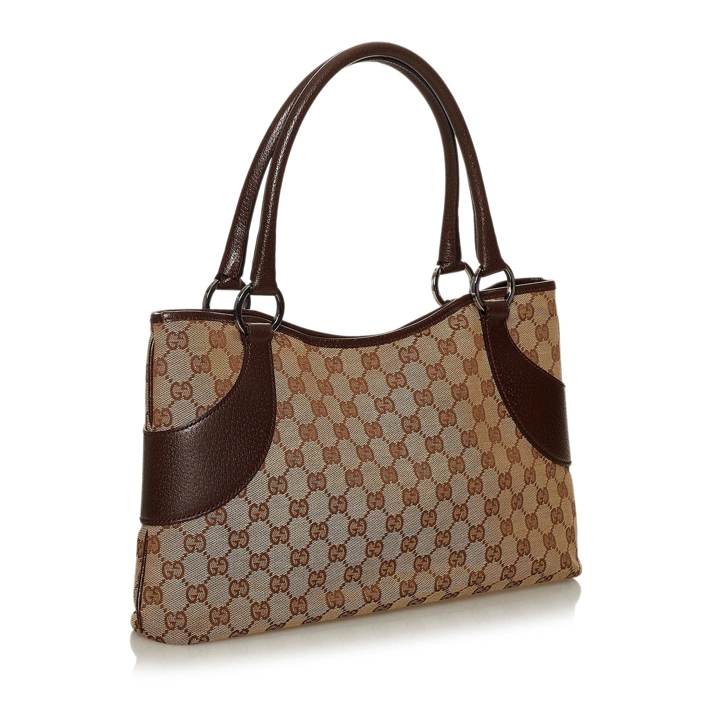 Gucci GG SHG Canvas Brown Tote Bag 25