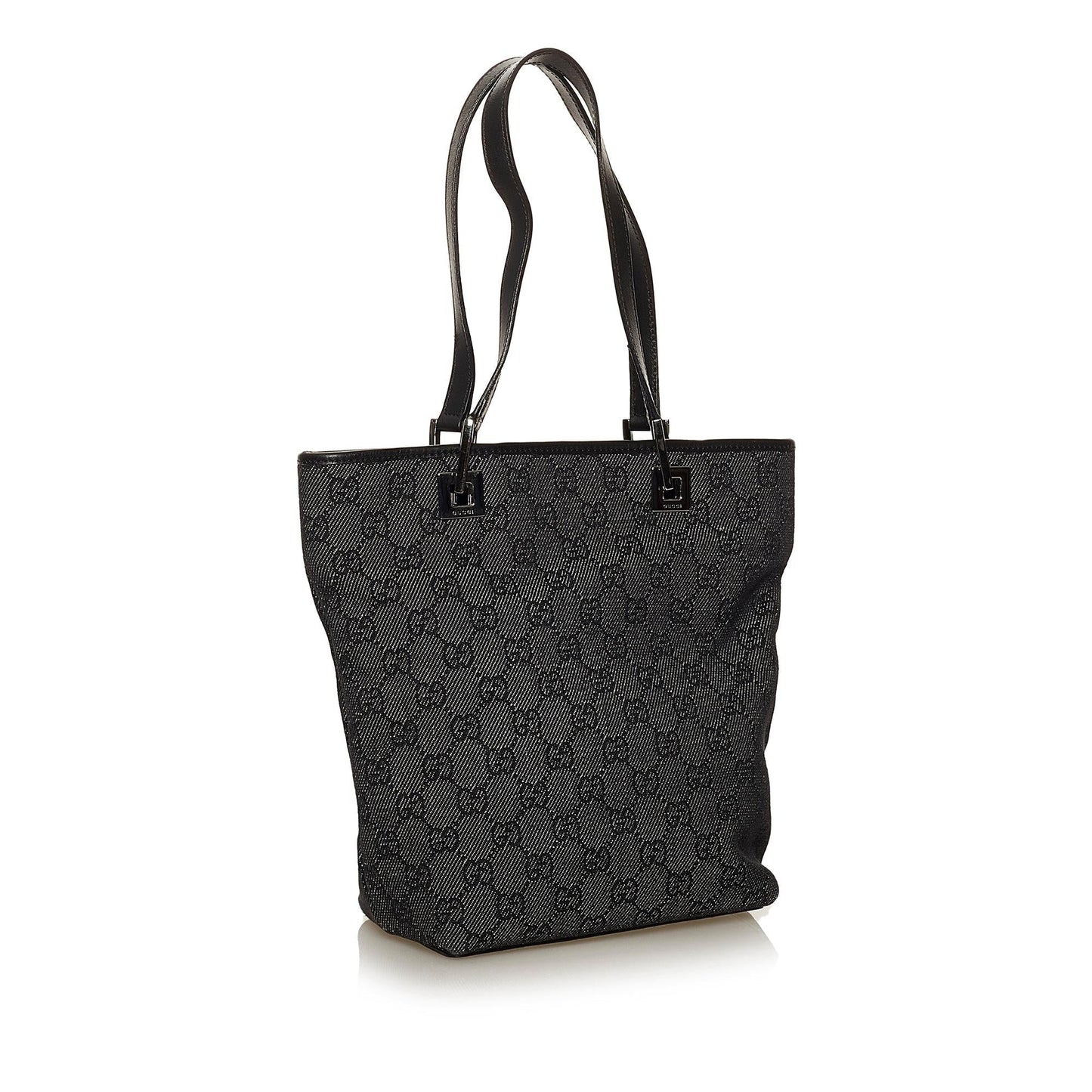 Gucci GG SHG Canvas Black Grey Tote Bag