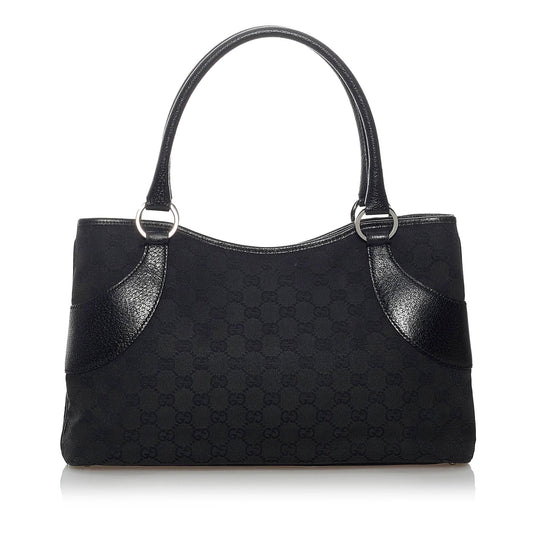 Gucci GG SHG Canvas Black Tote Bag 15