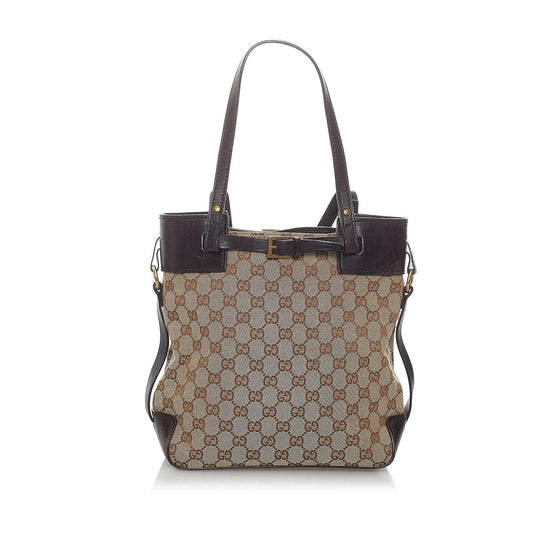 Gucci GG SHG Canvas Brown Tote Bag 29