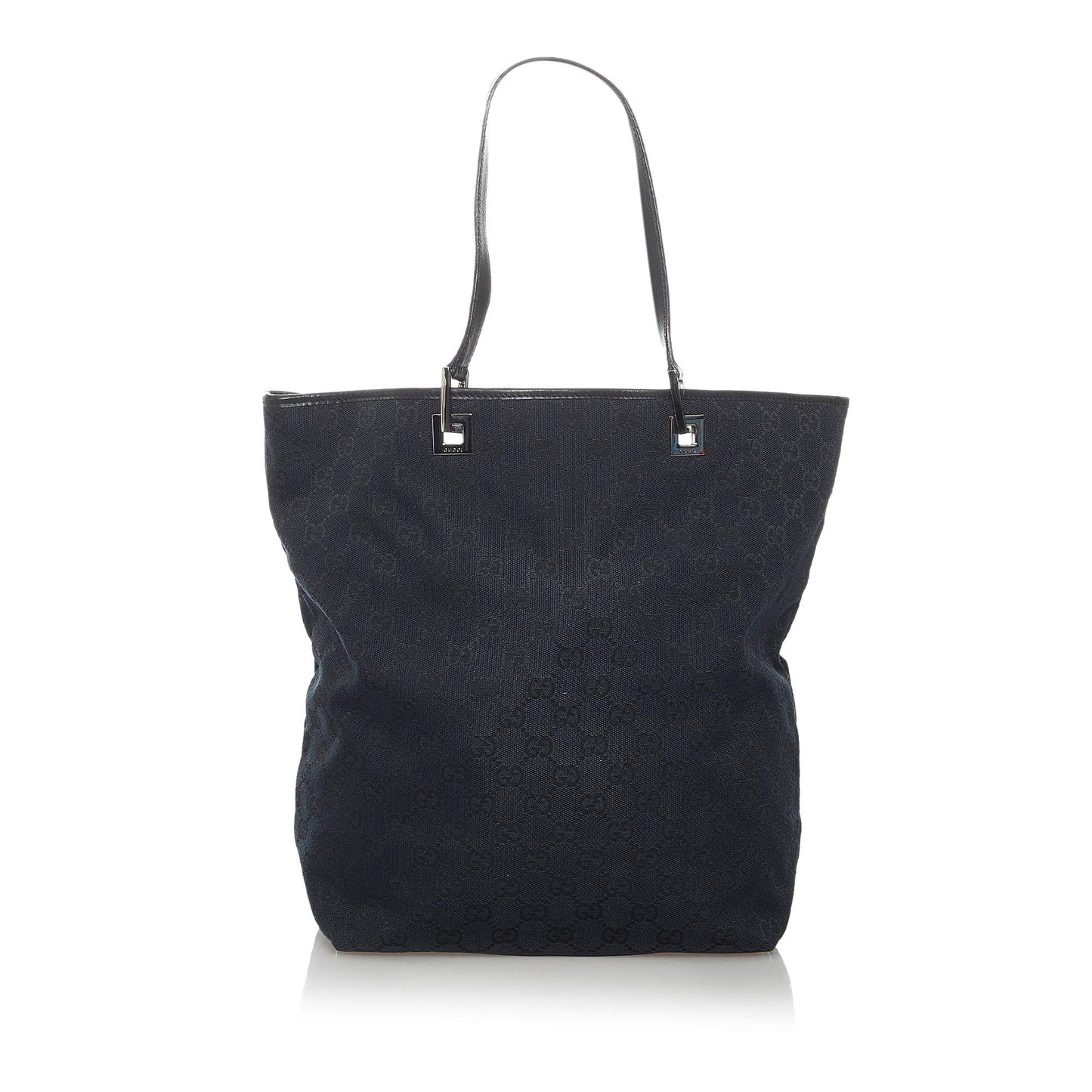 Gucci GG SHG Canvas Calf Black Tote Bag 3