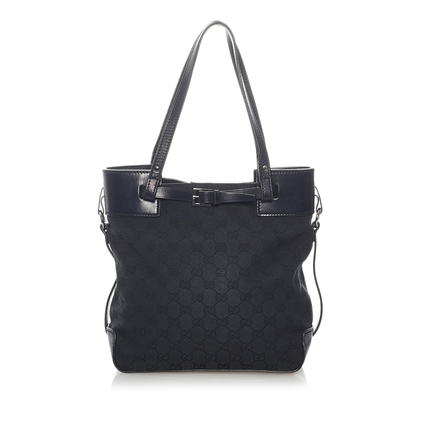 Gucci GG SHG Canvas Black Tote Bag 18