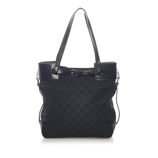 Gucci GG SHG Canvas Black Tote Bag 18