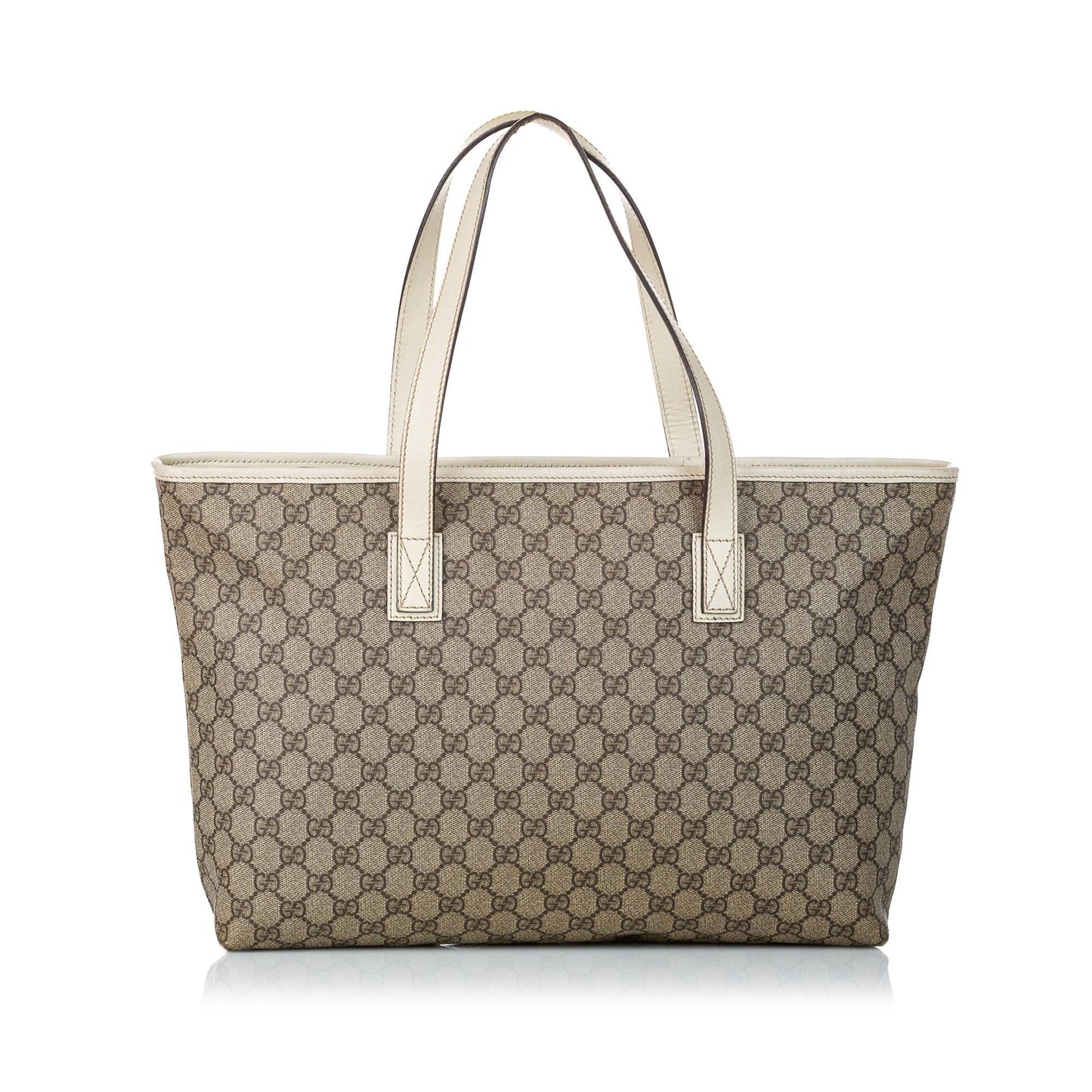 Gucci GG SHG Canvas Calf Brown Tote Bag 8