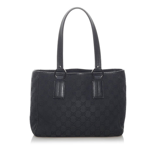 Gucci GG SHG Canvas Black Tote Bag 19