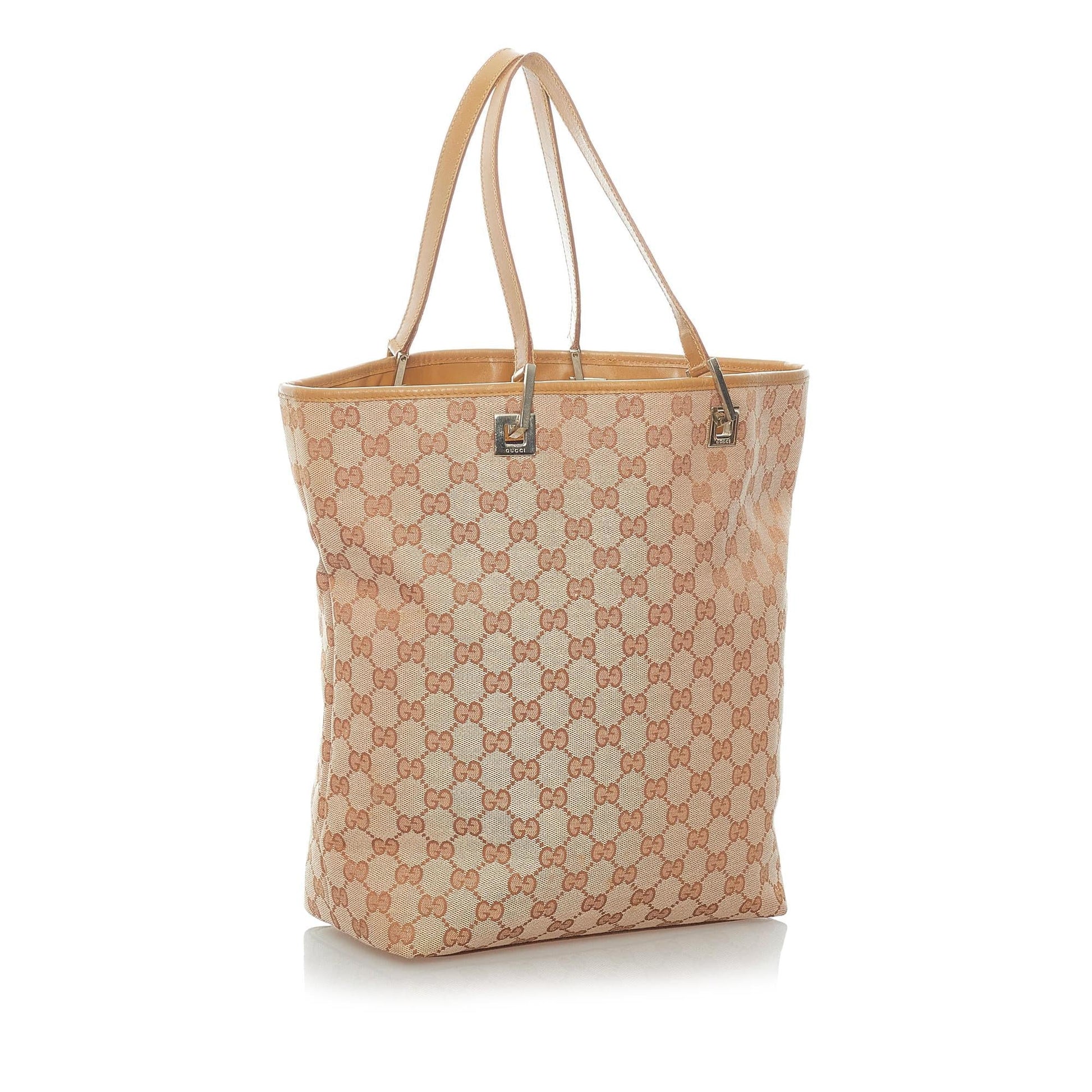 Gucci GG SHG Canvas Brown Tote Bag 33