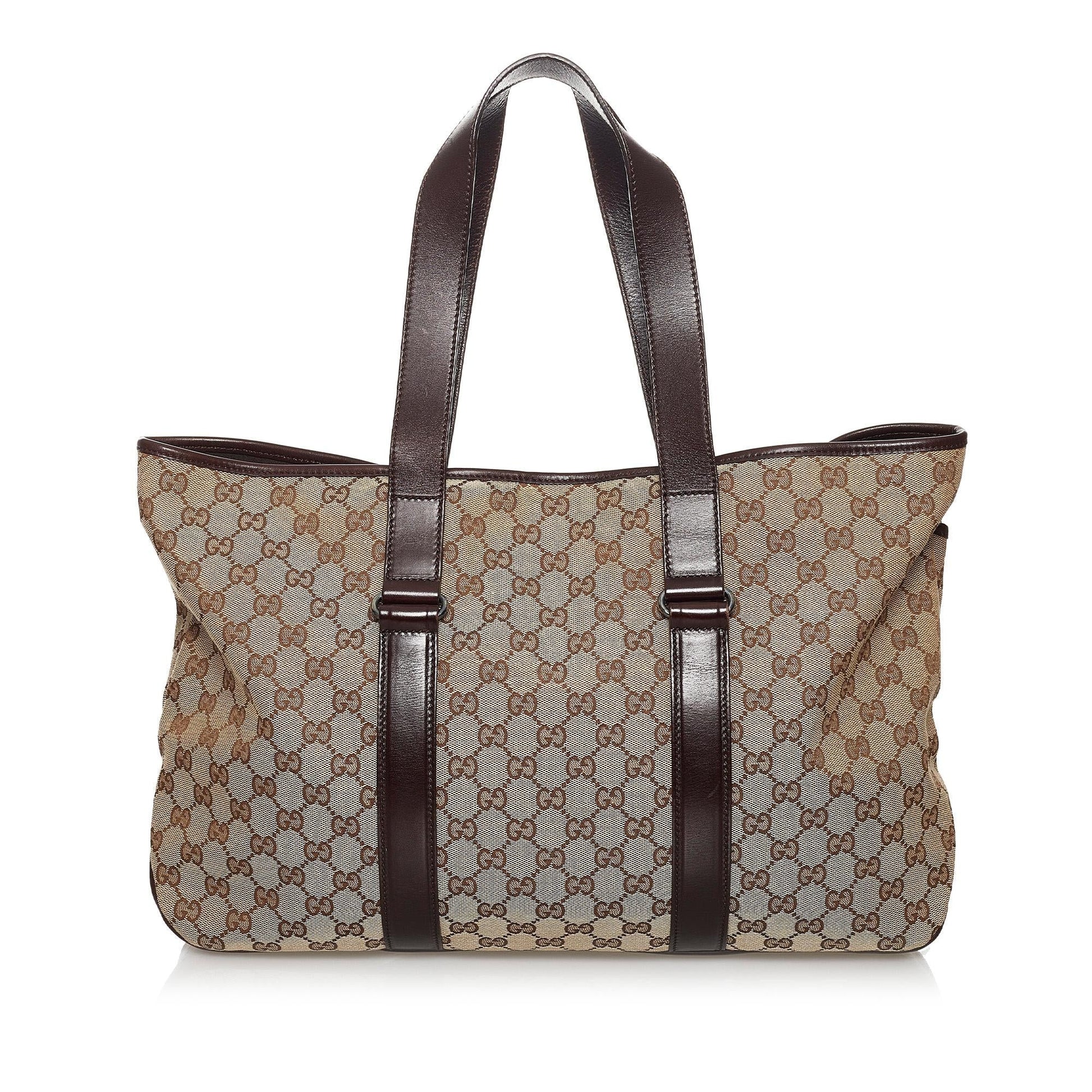 Gucci GG SHG Canvas Brown Tote Bag 31