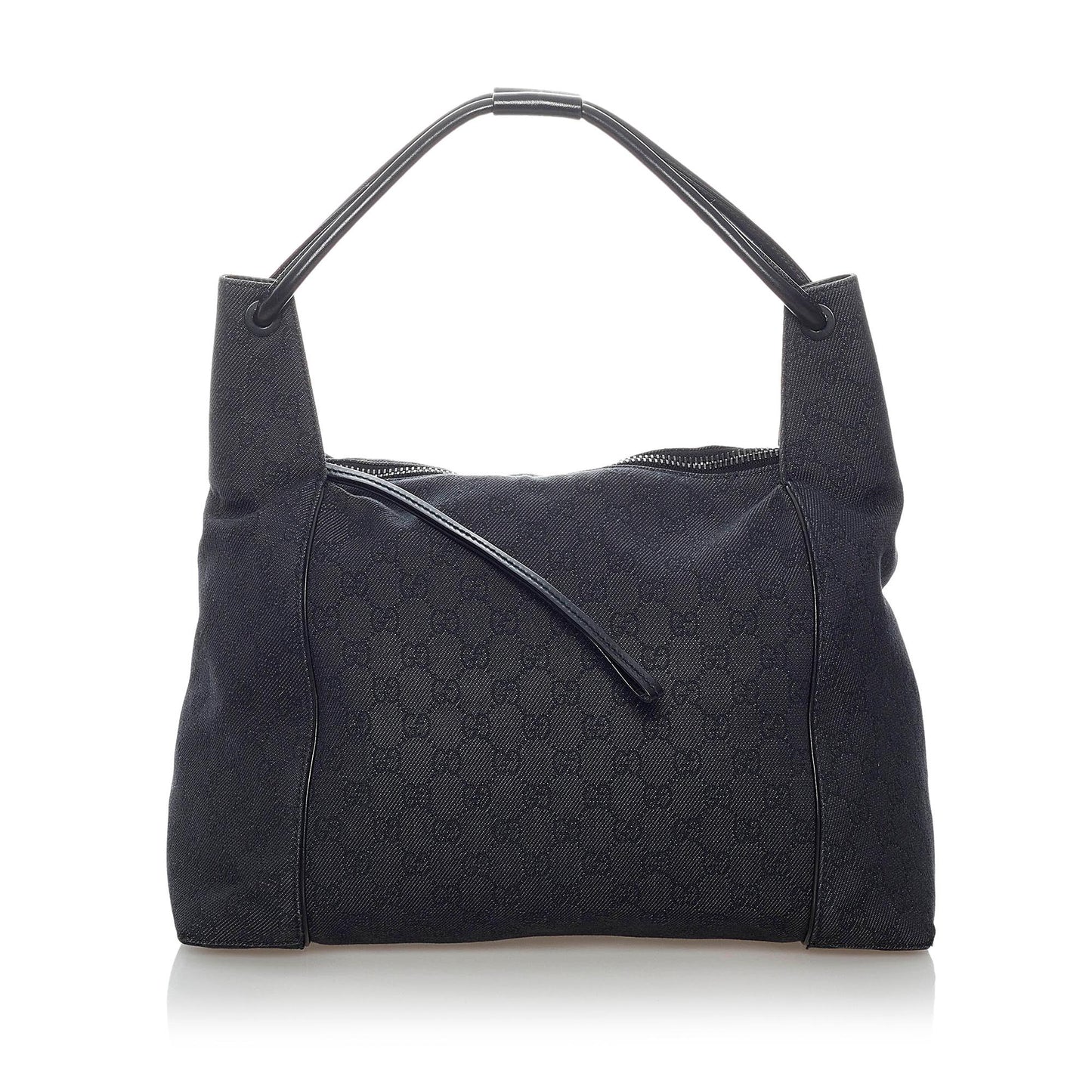 Gucci GG SHG Canvas Calf Black Tote Bag 4