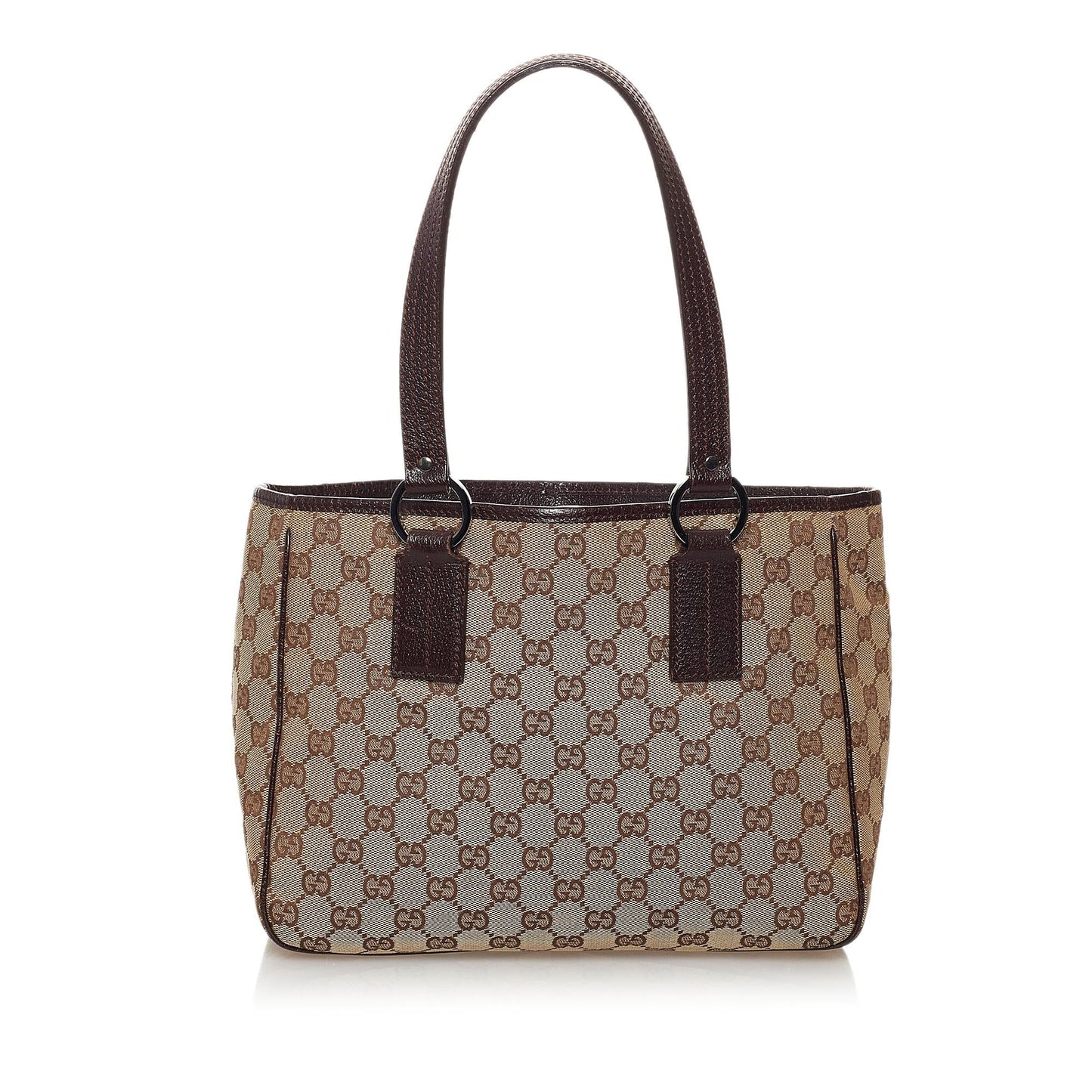 Gucci GG SHG Canvas Brown Tote Bag 34