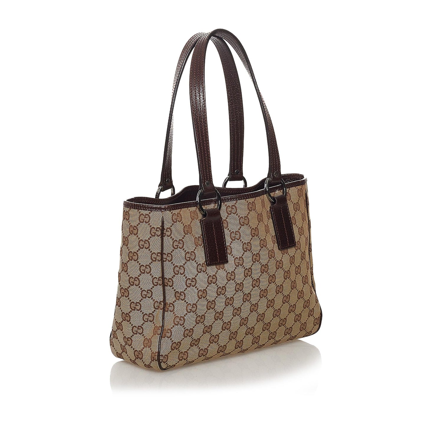Gucci GG SHG Canvas Brown Tote Bag 35