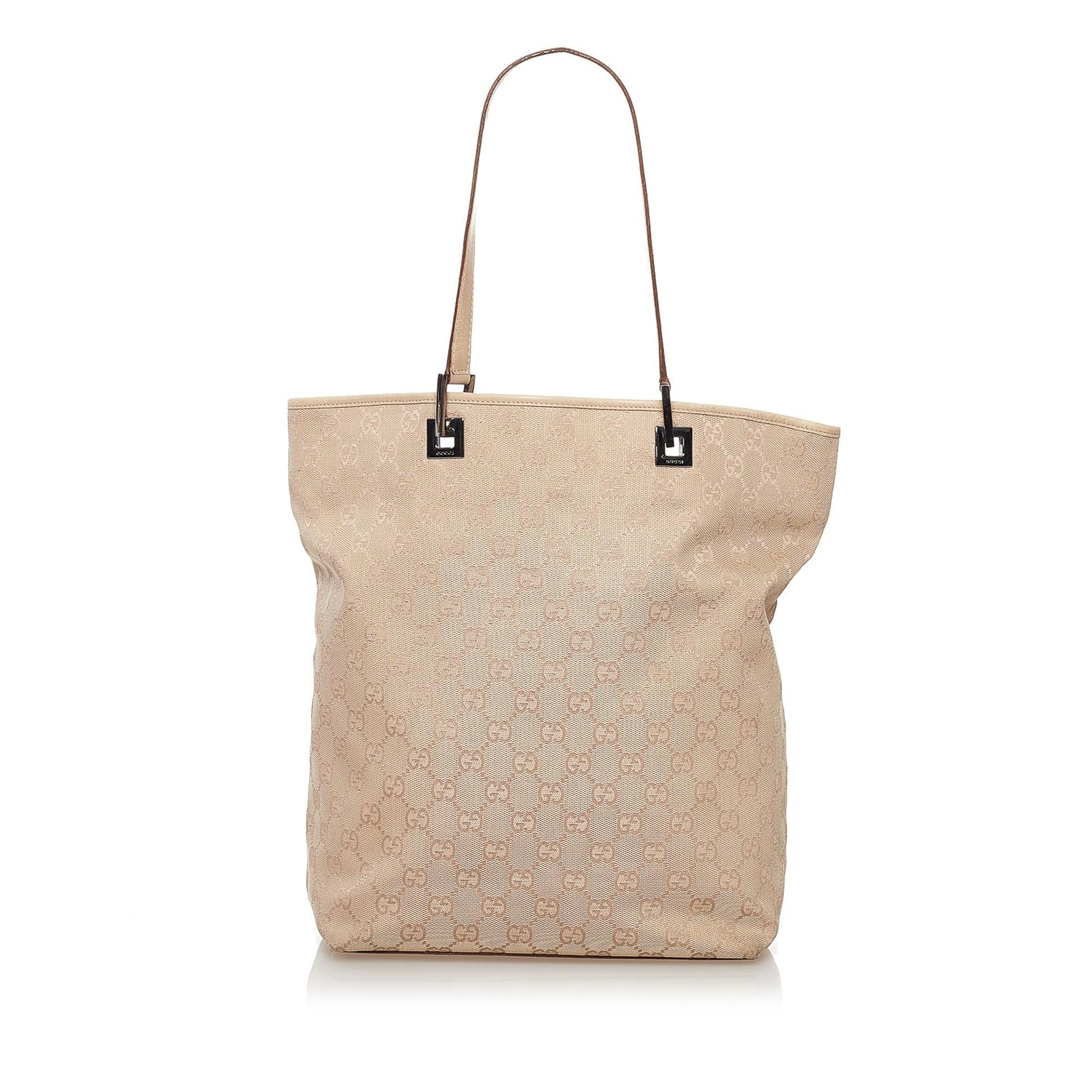 Gucci GG SHG Canvas Brown Tote Bag 37