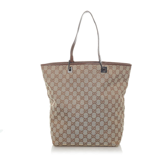 Gucci GG SHG Canvas Brown Tote Bag 38